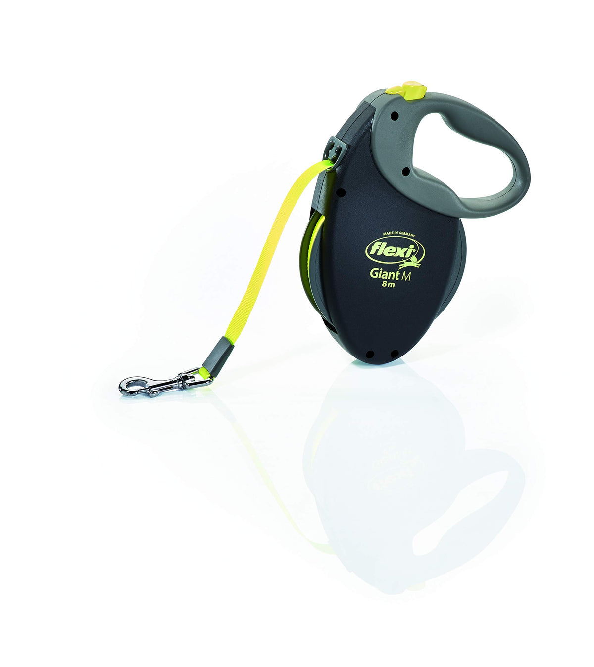 Flexi Trixie Neon Giant Tape Dog Leash (M) (Black/Neon)