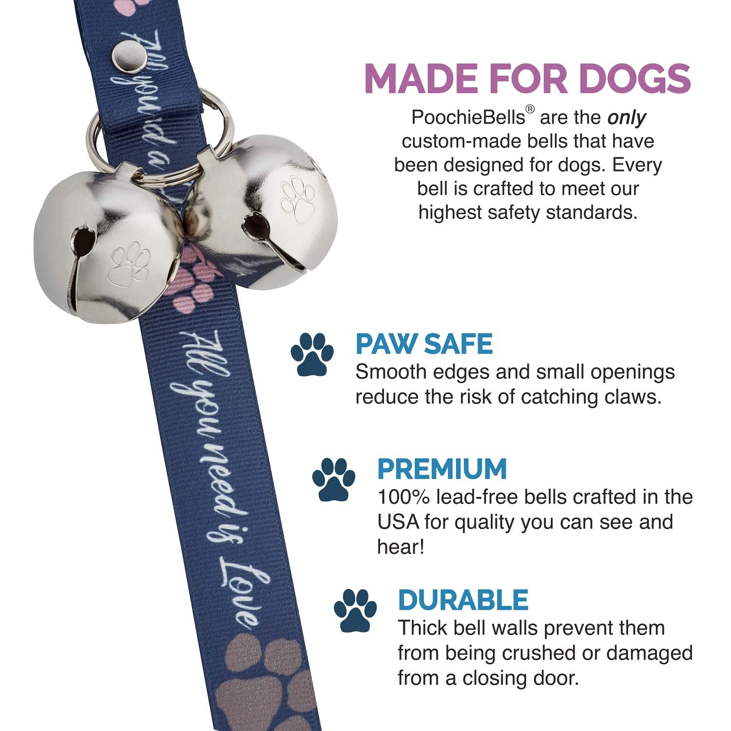 Poochiebells Verified Potty Training Dog Doorbells, Simple And Effective Puppy Housetraining Bell Tool With Easy, Step-By-Step Instructions, Doggie Dialogue Collection