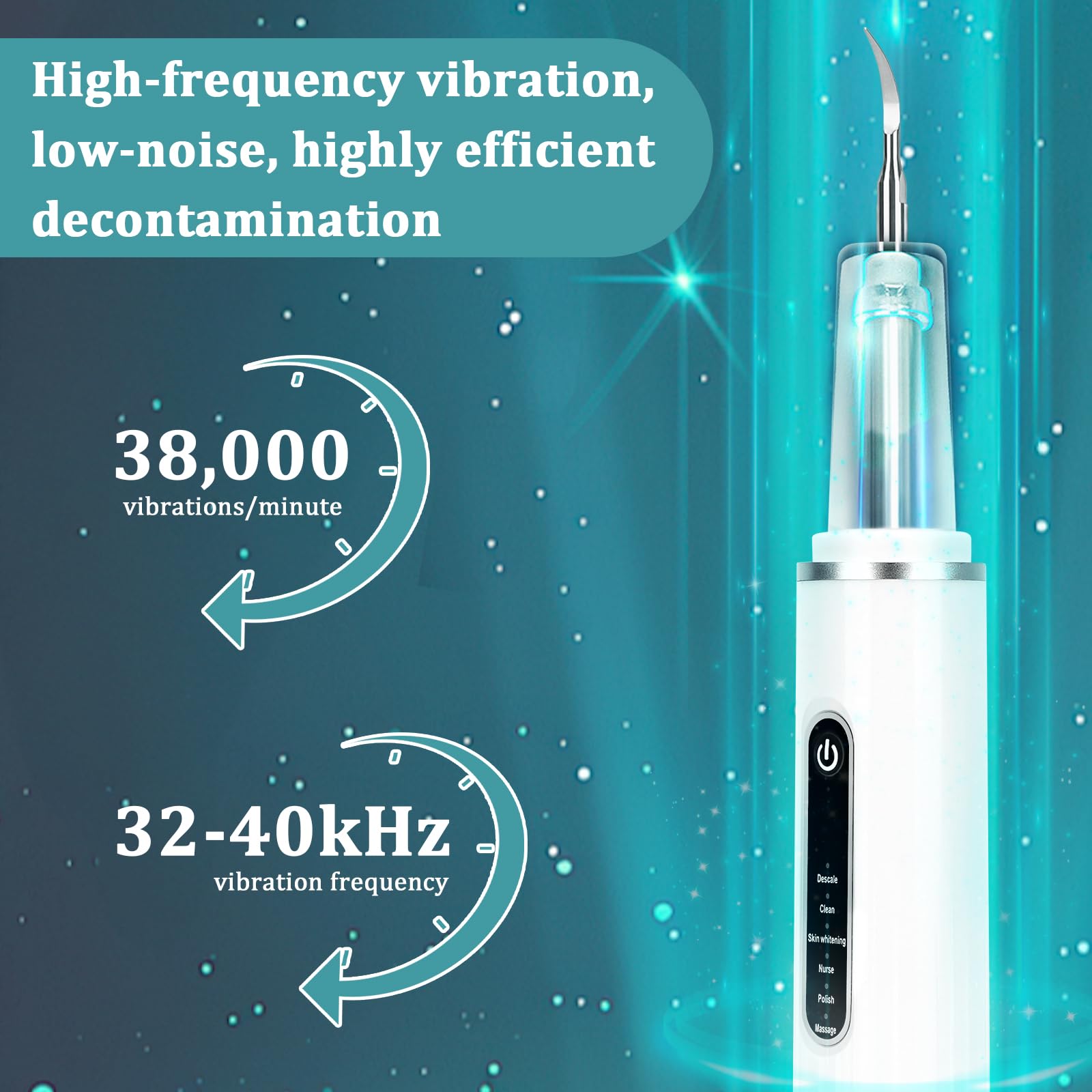 YINDUZ Plaque Remover for Teeth - Electric Toothbrush for Dogs Pet Brush Set, Dog Teeth Cleaning, Electric 6 Modes + 4 Cleaning