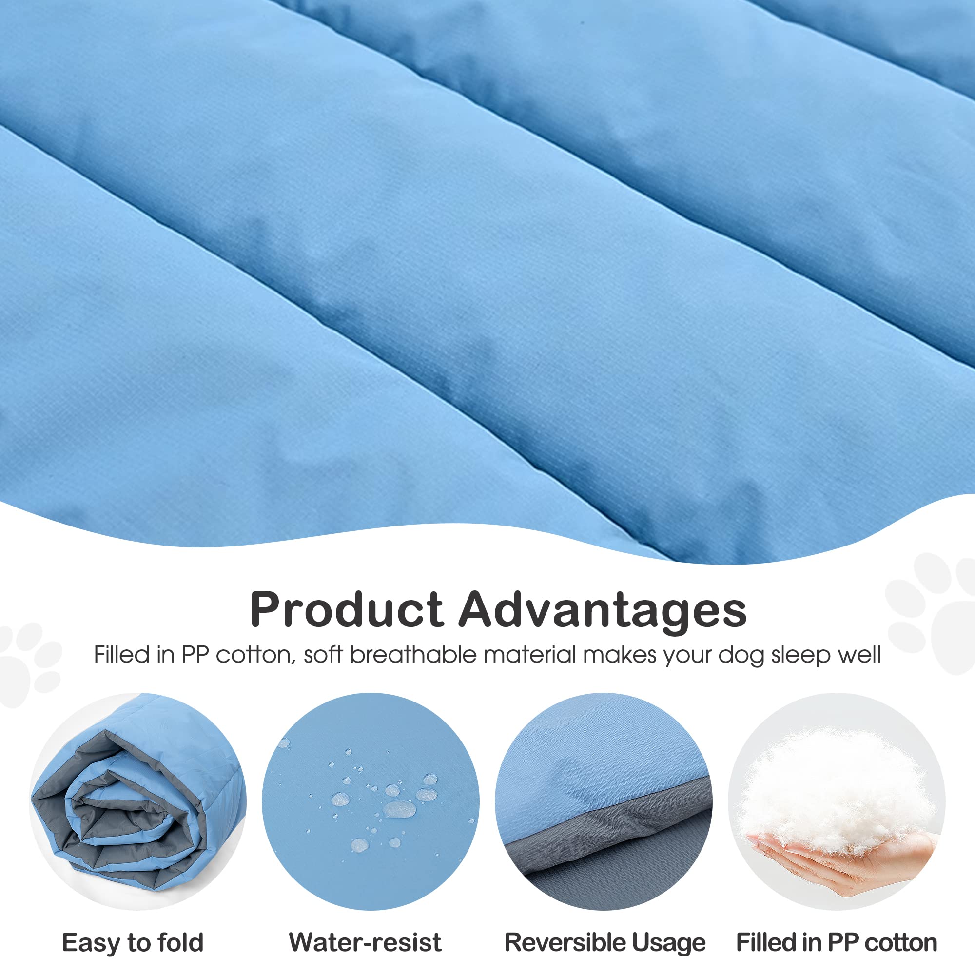 Heeyoo Outdoor Dog Bed, Water Proof Camping Dog Bed, Machine Washable And Portable Travel Dog Bed, Foldable Outdoor Pet Bed For