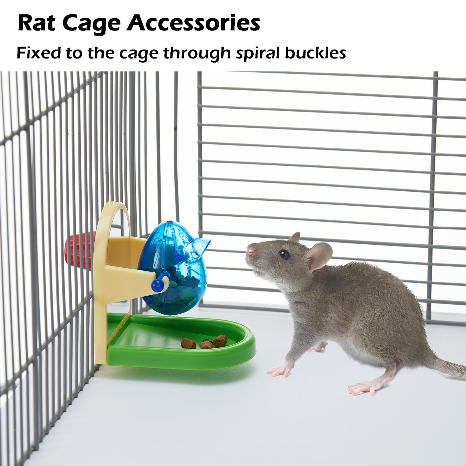 Rat Enrichment Toys, Interactive Foraging Toys For Rats, Intelligence Growth Rat Enrichment Puzzle Games, Treat Dispensing Slow