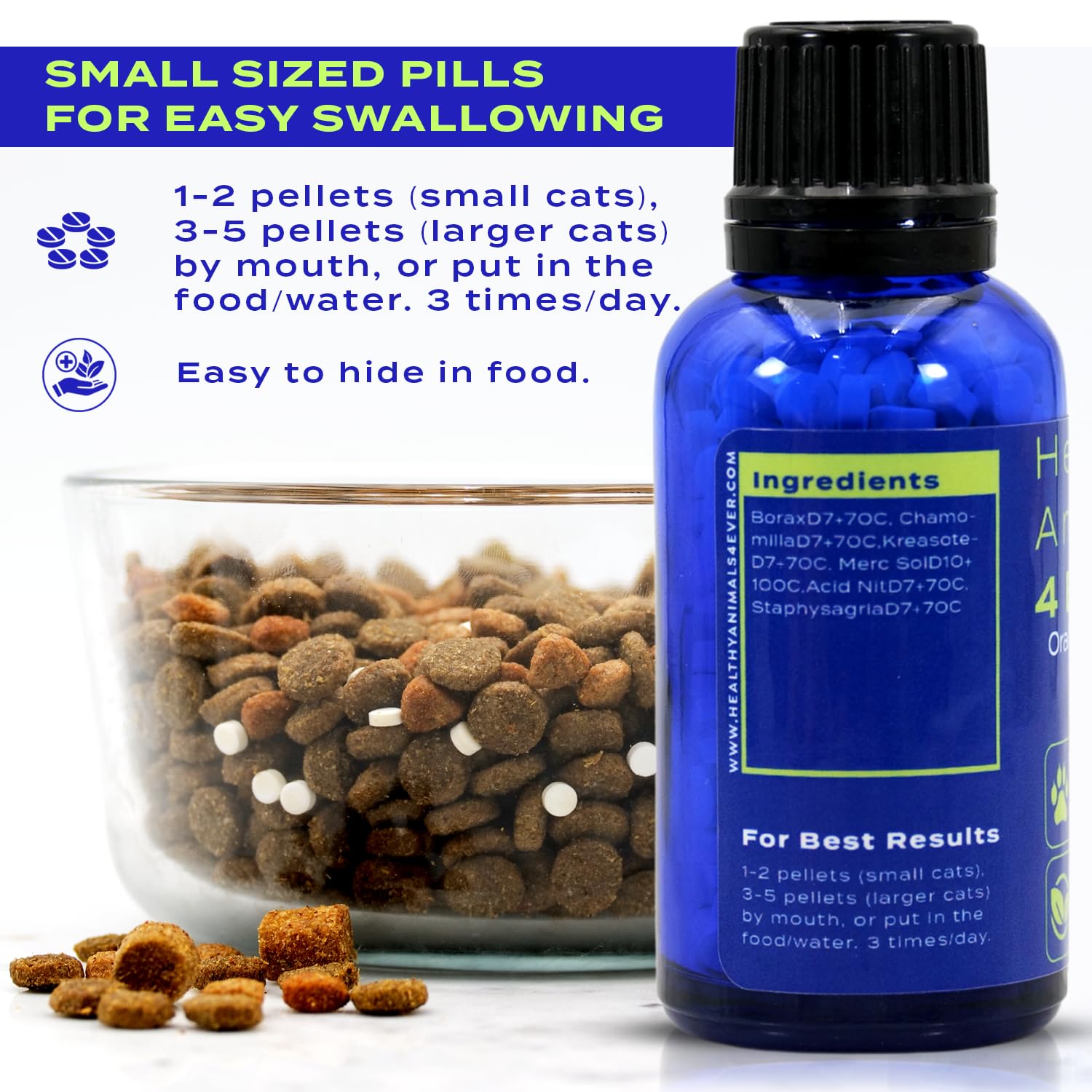 Healthy Animals 4 Ever Oral Health Gum Healing for Cats - Relieves Inflammation, Soothes Pain, Fights Gum Disease - Natural, Non