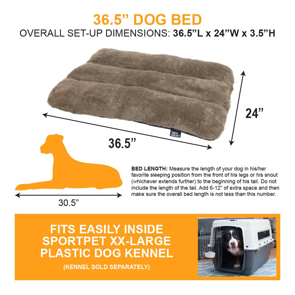 Sportpet Designs Waterproof Pet Bed - Fits Sportpet Plastic Dog Kennel, 36 Inches