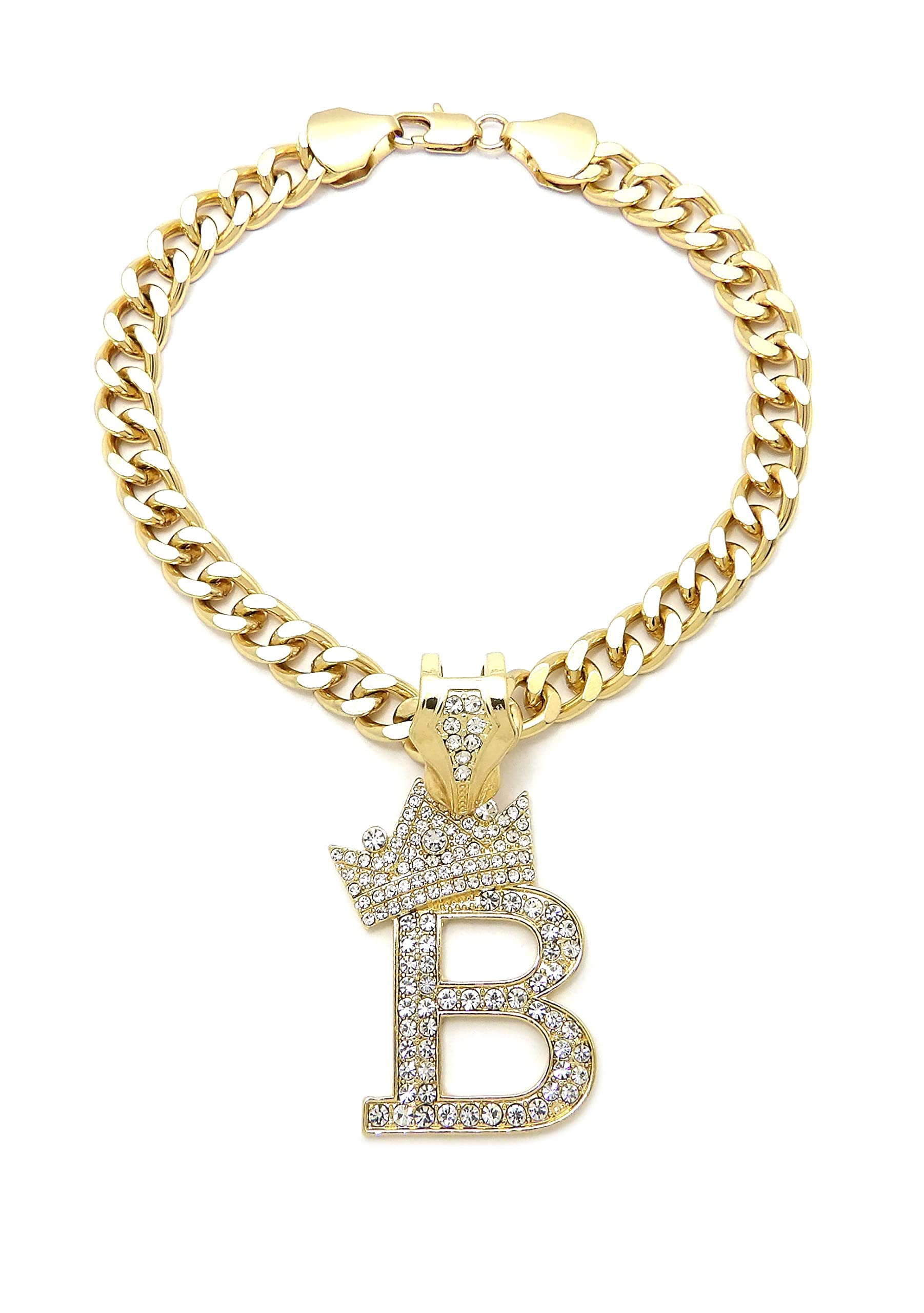 Ba Unique Fashion Initial Letter Cuban Chain Dog Chain Pet Chain Pet, Cat, Puppy Chain (30'', B)