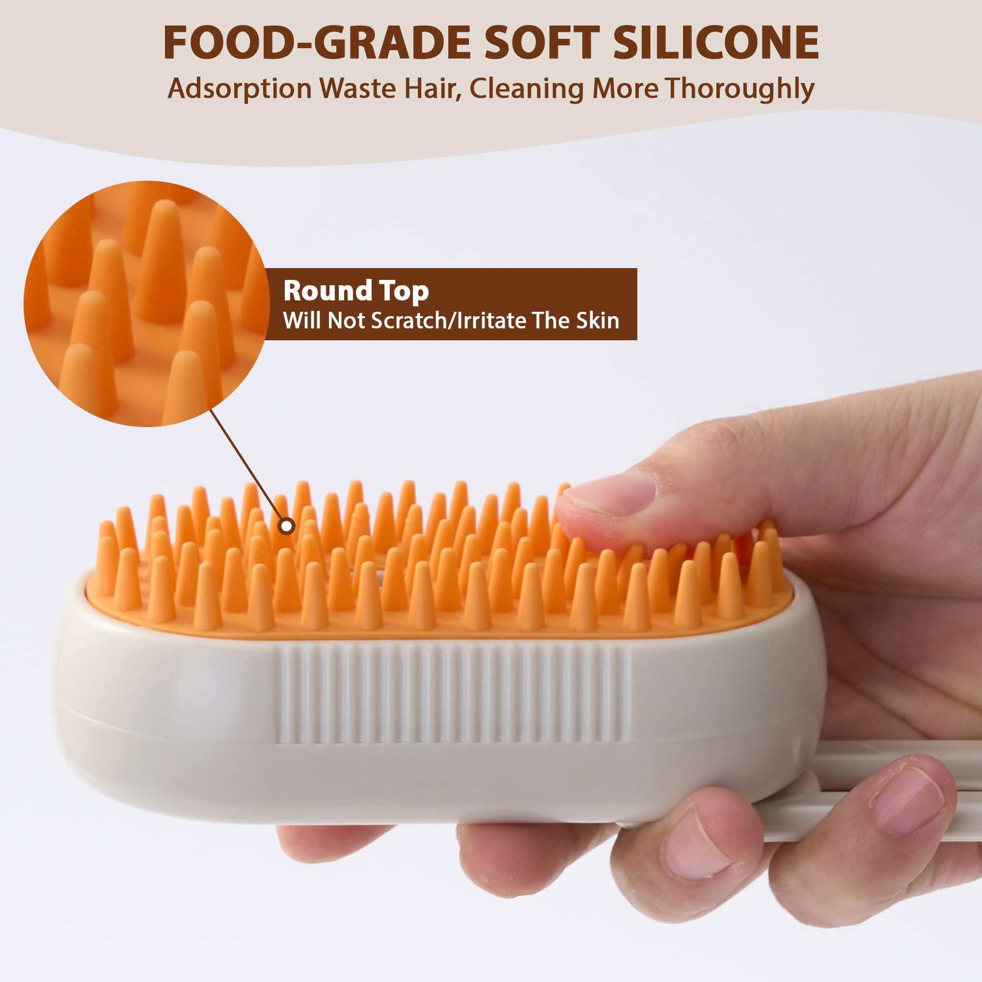 4 In 1 Cat Steam Brush For Shedding, Rechargeable Cat Brush With Steam, Anti-Static Pet Steam Brushes, Massage, Cleaning, Sheddi