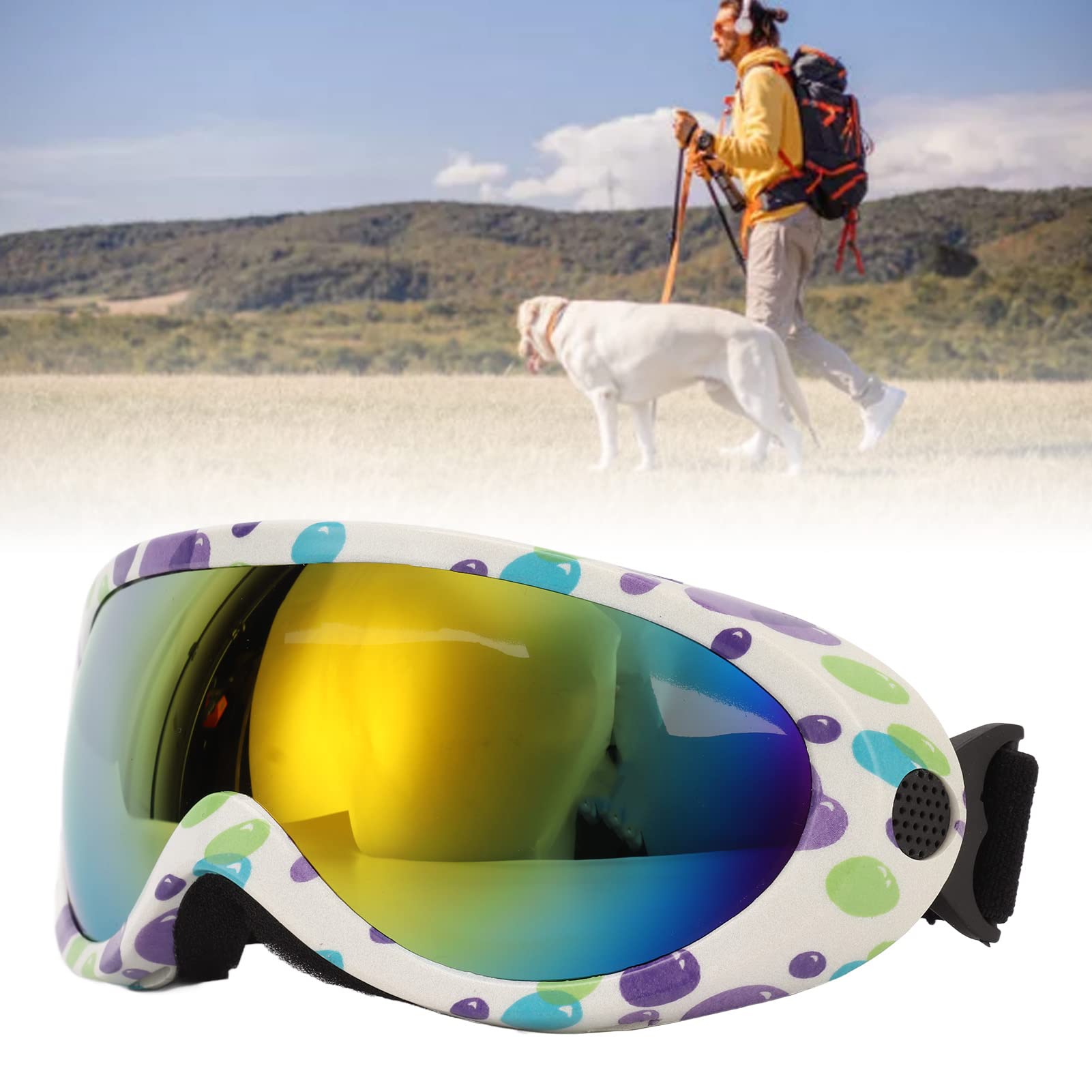 Dog Sunglasses, Dog Goggles Pet Glasses Eye Winproof For Dogs Eyes Red Lens ( Blue Frame)