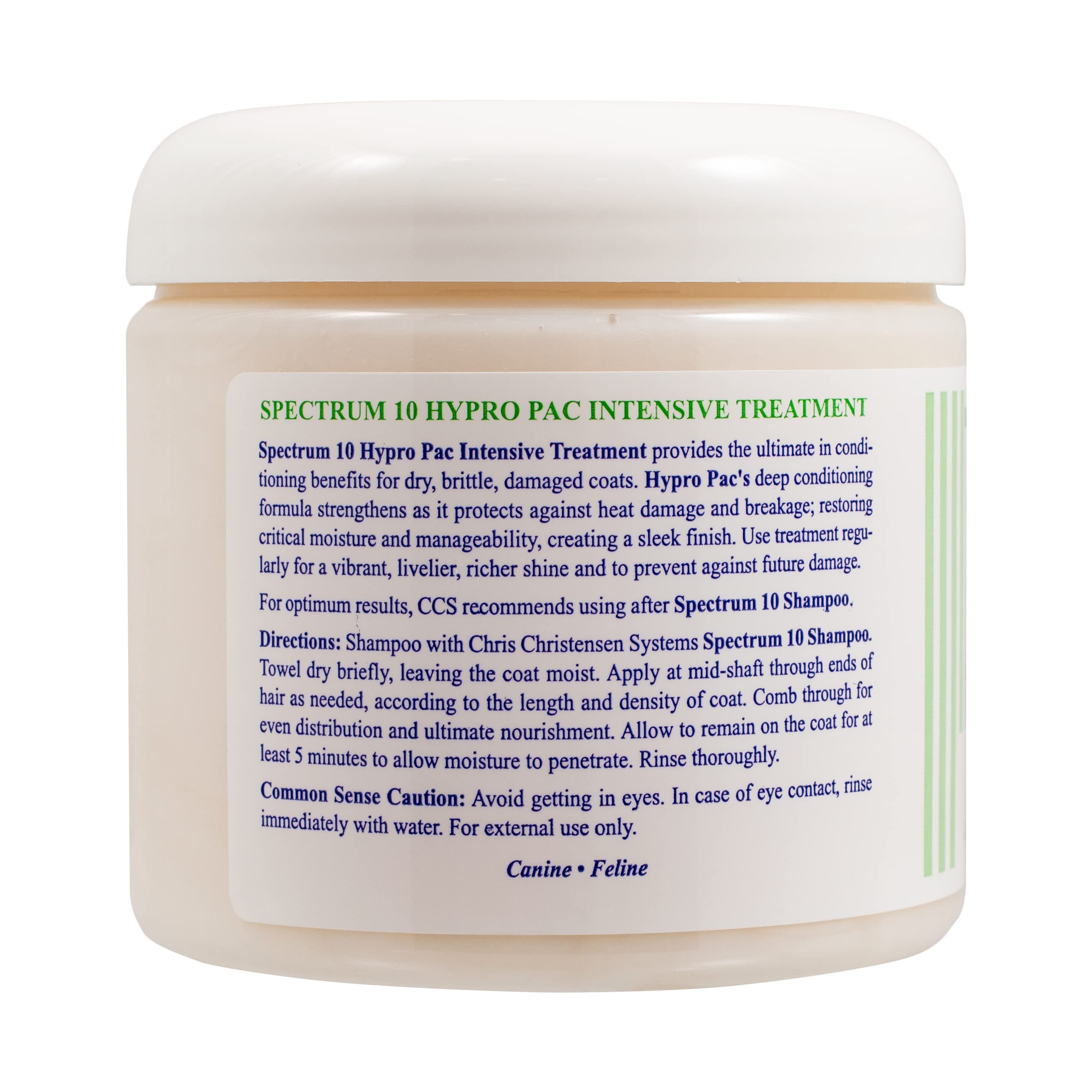 Chris Christensen Spectrum Ten Hydro Pac, Groom Like A Professional, Gentle Cleansing, 16 Oz. Jar