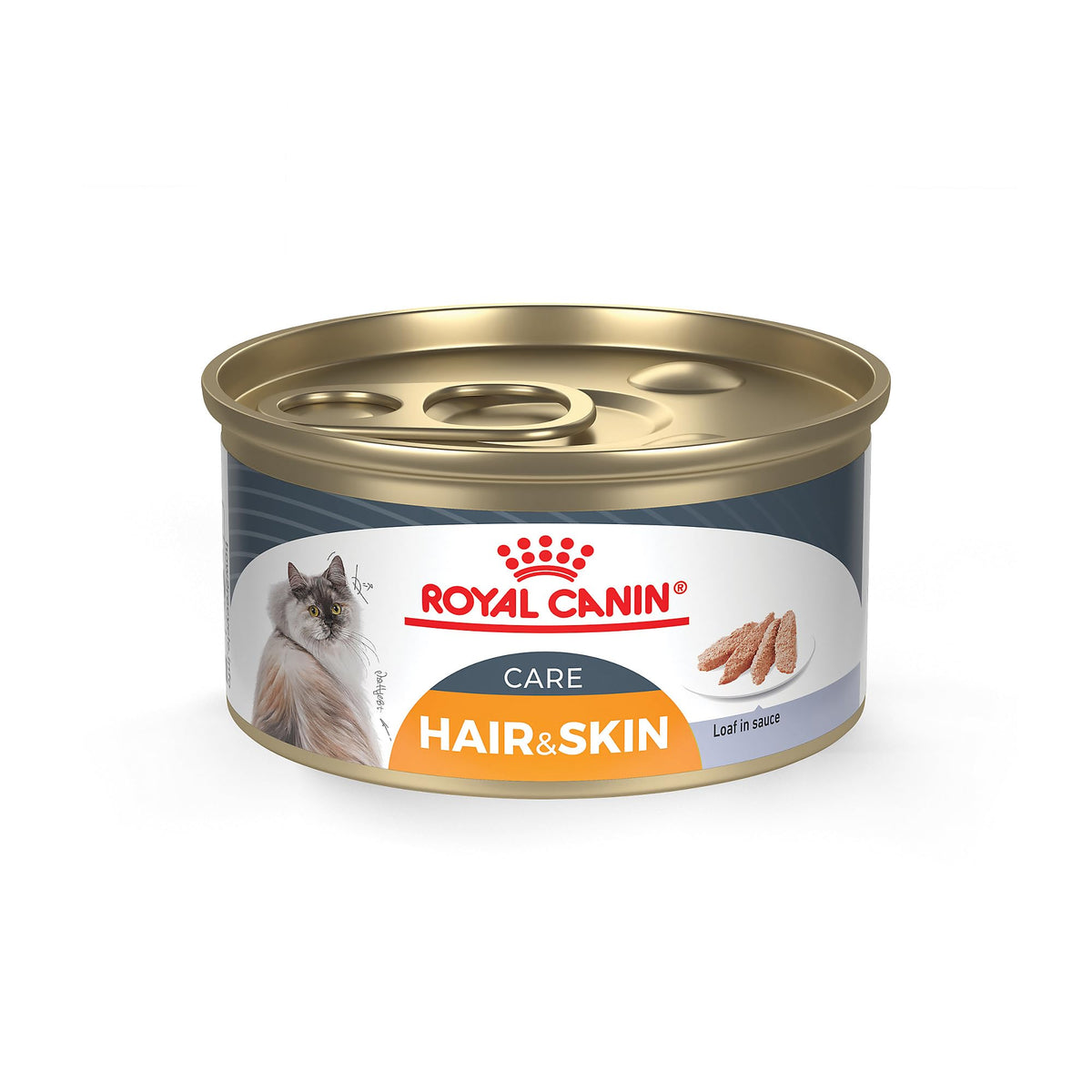 Royal Canin Feline Care Nutrition Hair & Skin Care Loaf In Sauce Canned Cat Food, 3 Oz Can (24-Count)