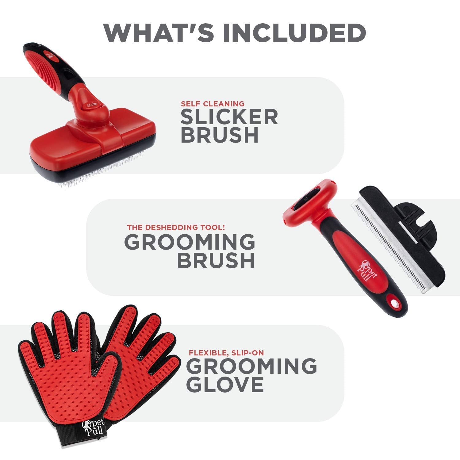 Complete Professional Pet Grooming Kit, Self Cleaning Slicker Dog Brush, Pro Grooming Brush Effectively Reduces Shedding Fur, Pe