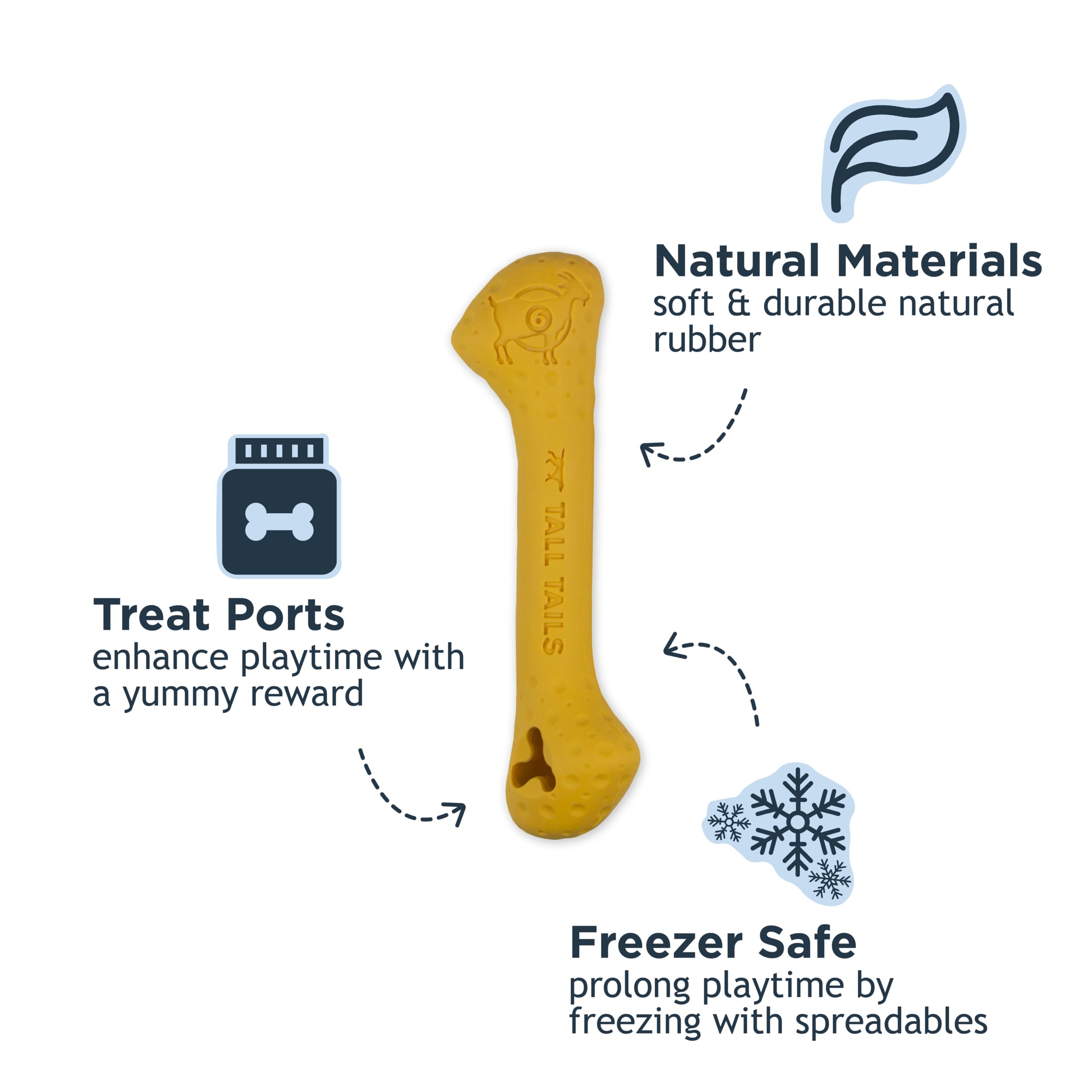 Tall Tails Goat Sport Fetch Bone Toy For Dogs, Small