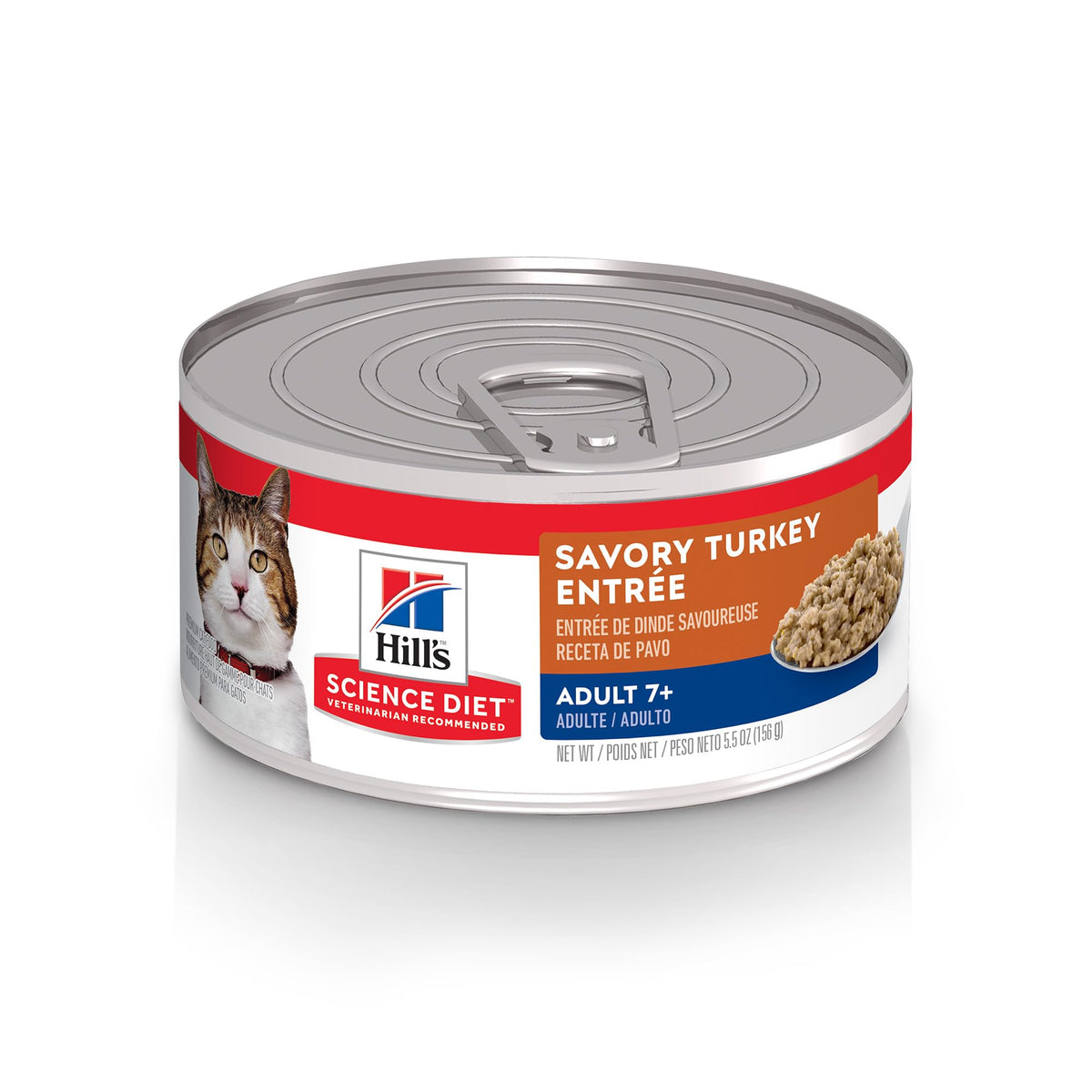 Hill'S Science Diet Adult 7+ Savory Turkey Entree Minced Cat Food, 5.5-Ounce Can, 24-Pack