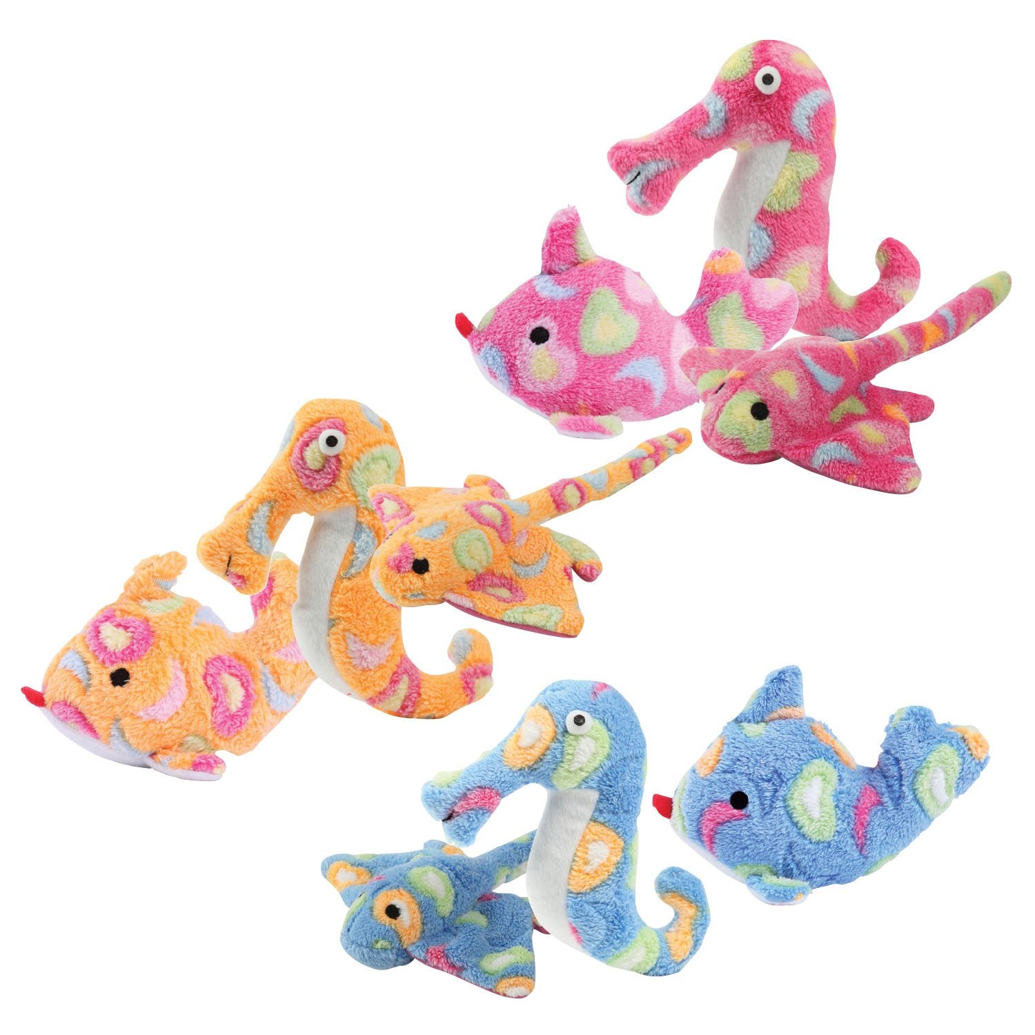 Zanies Sea Charmer Dog Toys, Pink Sea Horse, 7