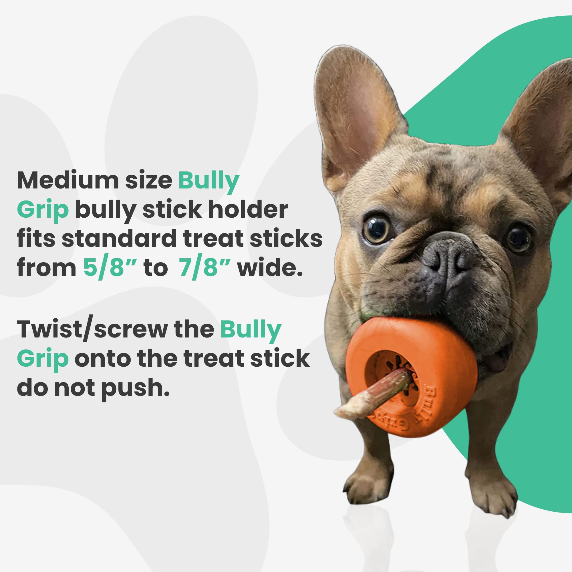 Bully Stick Holder For Dogs - Medium Size - Interactive Dog Toy, Dog Treat Holder, Slow Feeder, Treat Dispenser, Chew Toy And Dog Safety Device