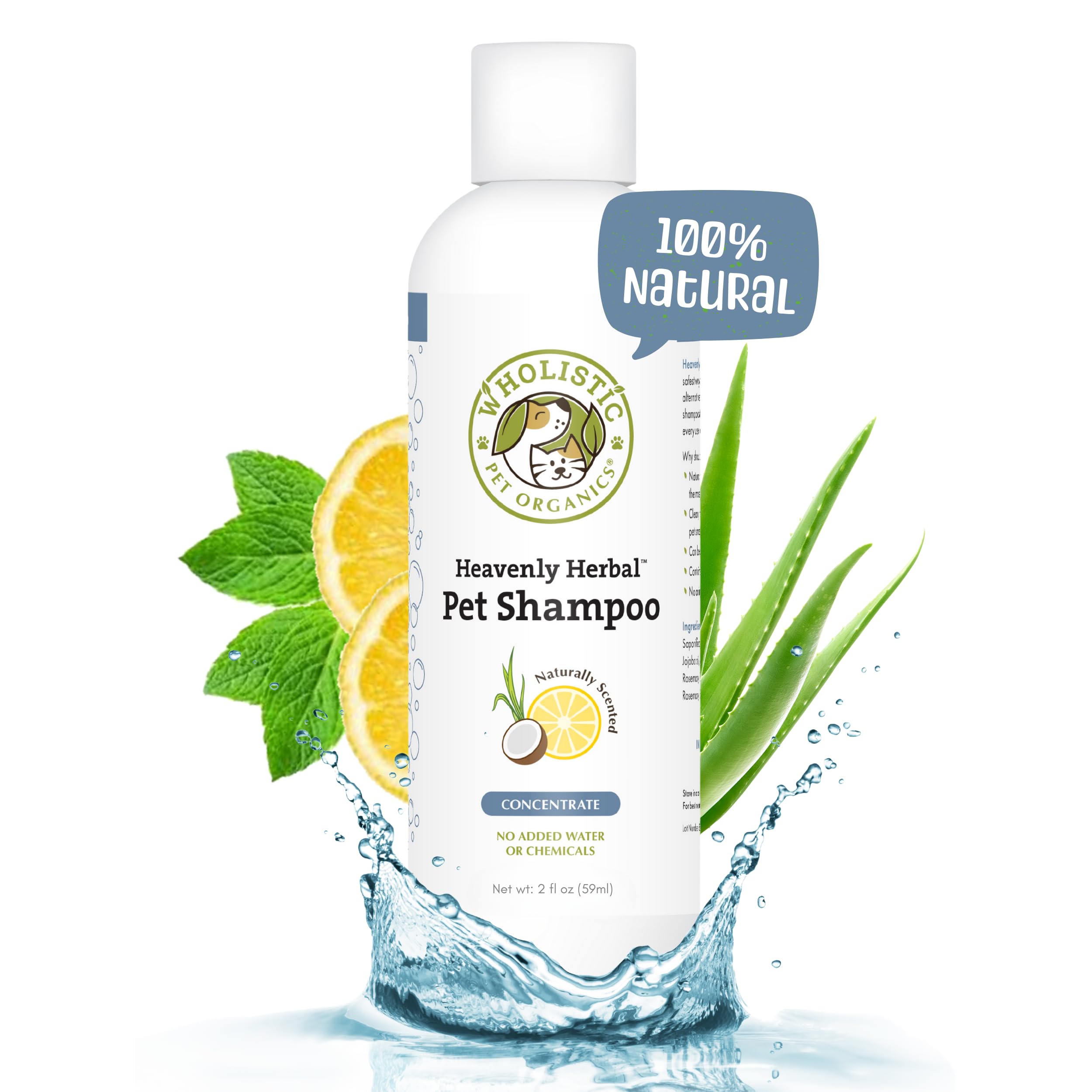 Wholistic Pet Organics Heavenly Herbal Pet Shampoo, 16 Fl Oz