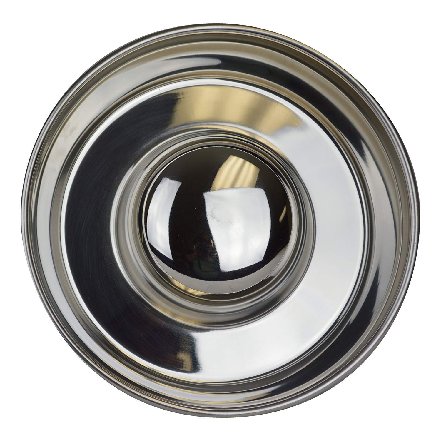 Our Pets Durapet Slow Feed Premium Stainless Steel Dog Bowl, Silver, Large (2040010302)