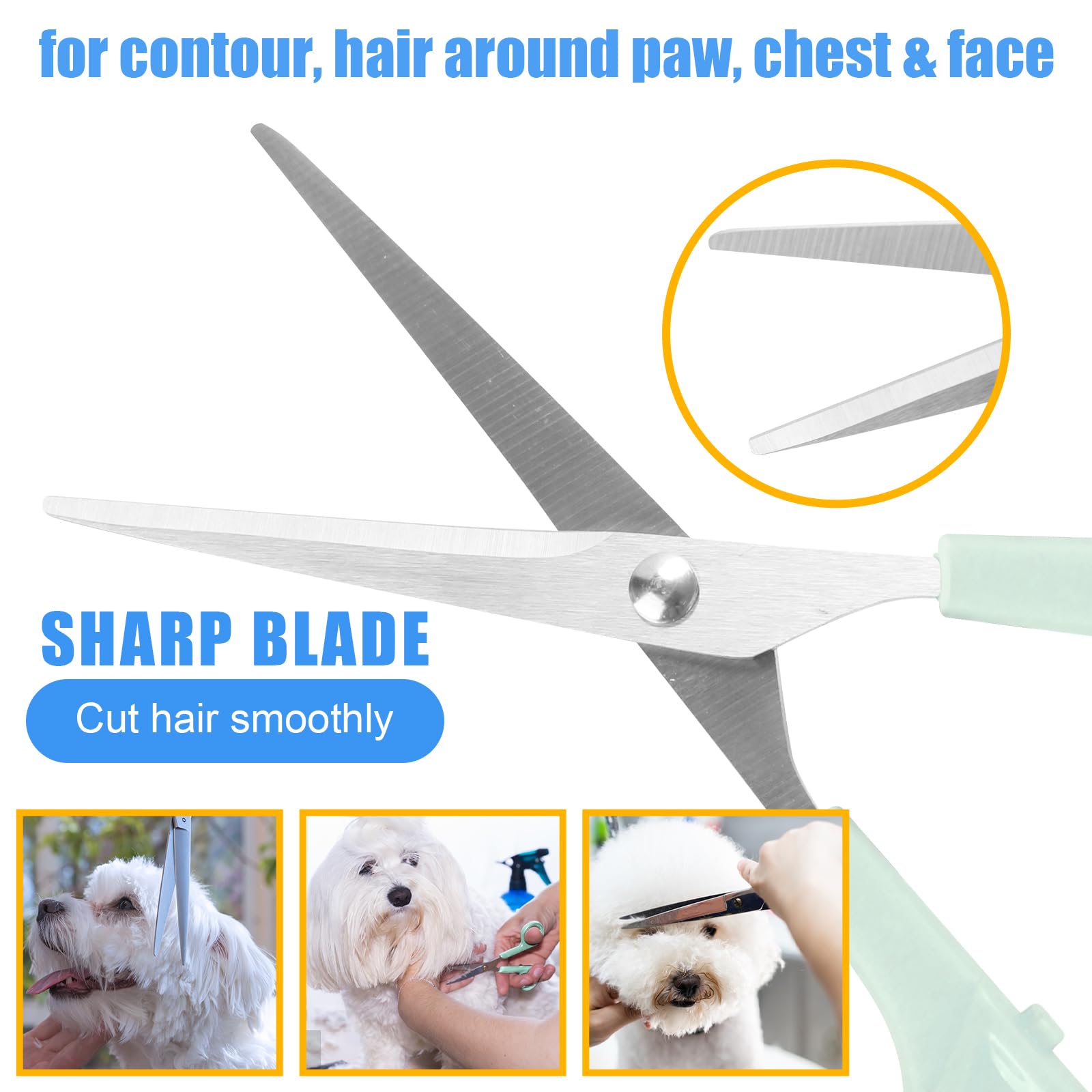 Aiolpy Pet Grooming Kit with Pet Shedding Slicker Brush, Bath Massage for Rabbit, Puppy, Kitten, All Hair Types, Includes Multip