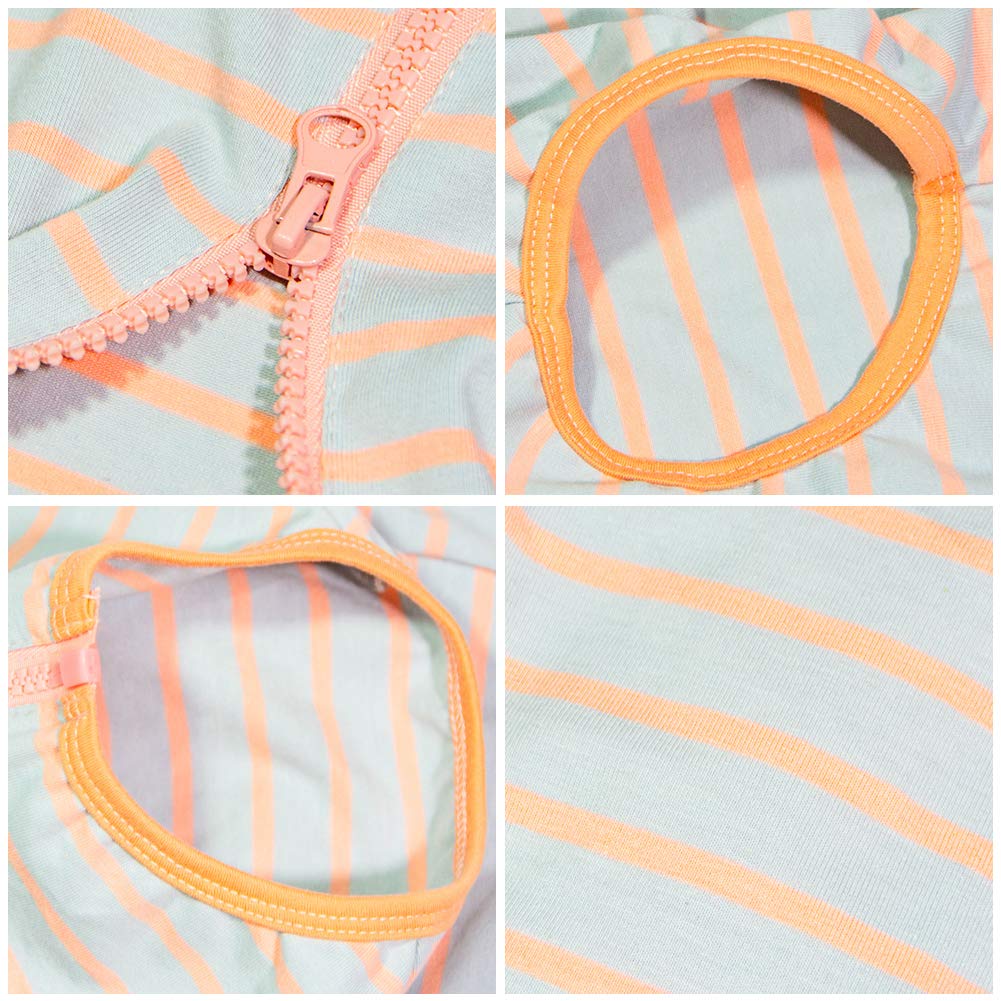 Dogs Recovery Suit Post Surgery Shirt For Female Male Dog, E-Collar Alternative Wound Protective Clothes (Grey Orange-3Xl)