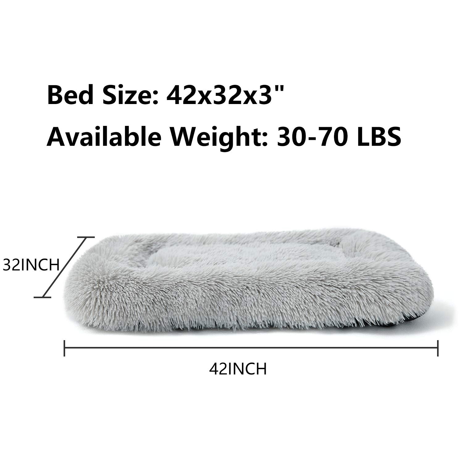 Dog Bed Large Size Dogs, Washable Dog Crate Bed Cushion, Dog Crate Pad Large Dogs 42''