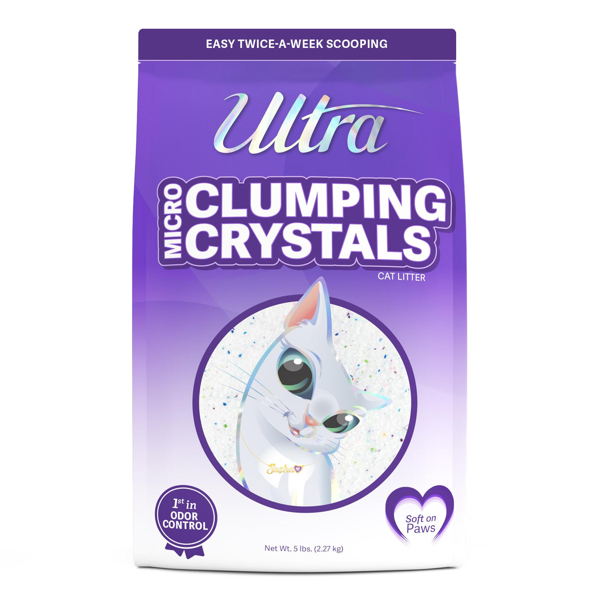 Ultra Clumping Micro Crystals Cat Litter - Dust Free, Soft On Paws, Fragrance Free - 5 Lbs.