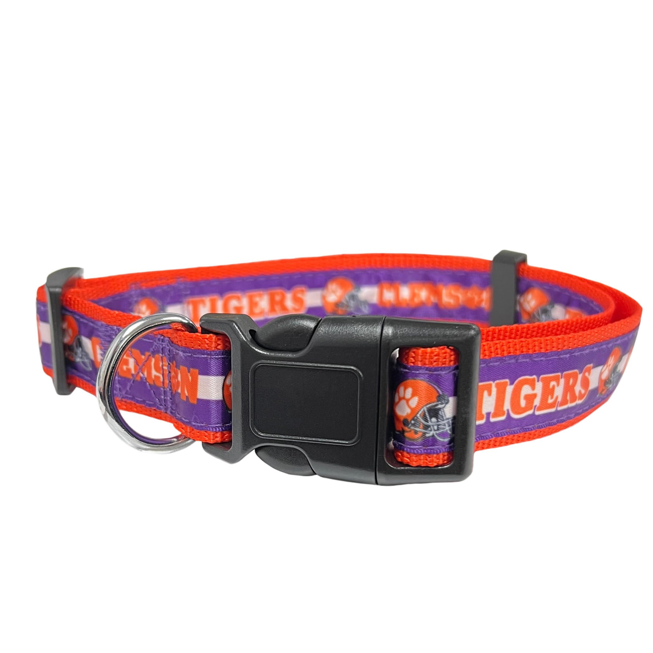 Pets First Collegiate Pet Collar Old Version Clemson Tigers Dog Collar, Size Large. Best Sports Team Collar For Dogs & Cats. A Shiny & Colorful Dog & Cat Collar Licensed By The Ncaa