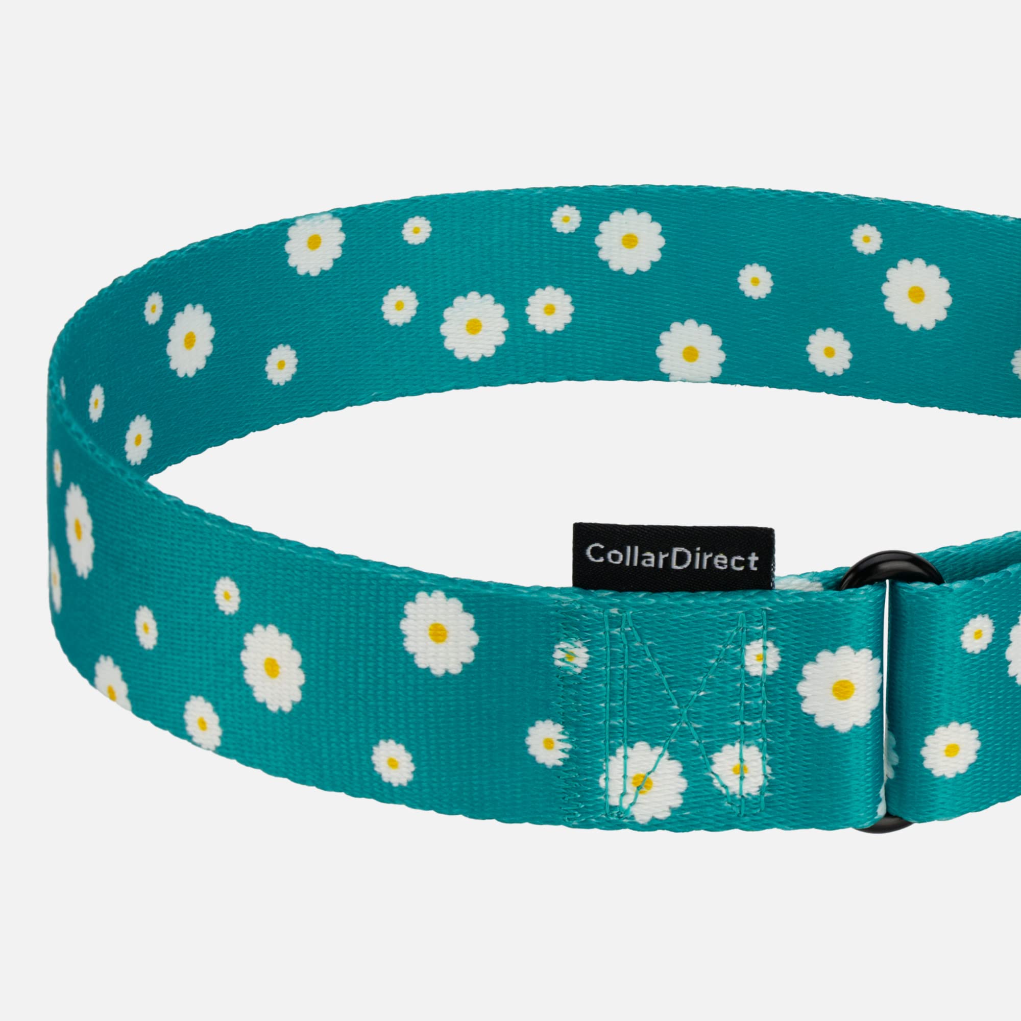 CollarDirect Martingale Collars for Dogs Heavy Duty Floral Pattern Female Safety Nylon Training Wide Collar Flower Design Large