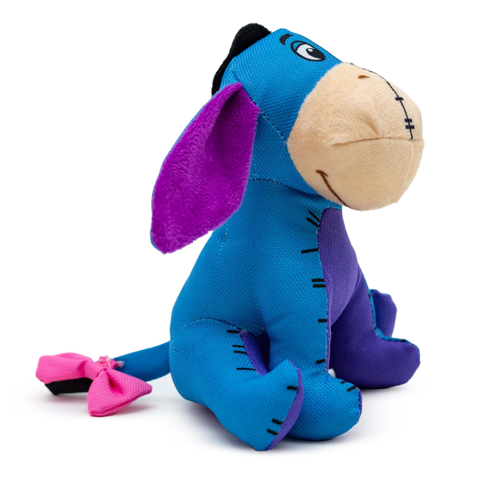Buckle-Down Disney Dog Toy, Winnie The Pooh Eeyore Sitting Pose Blue Pet Toy, Ballistic Nylon Plush