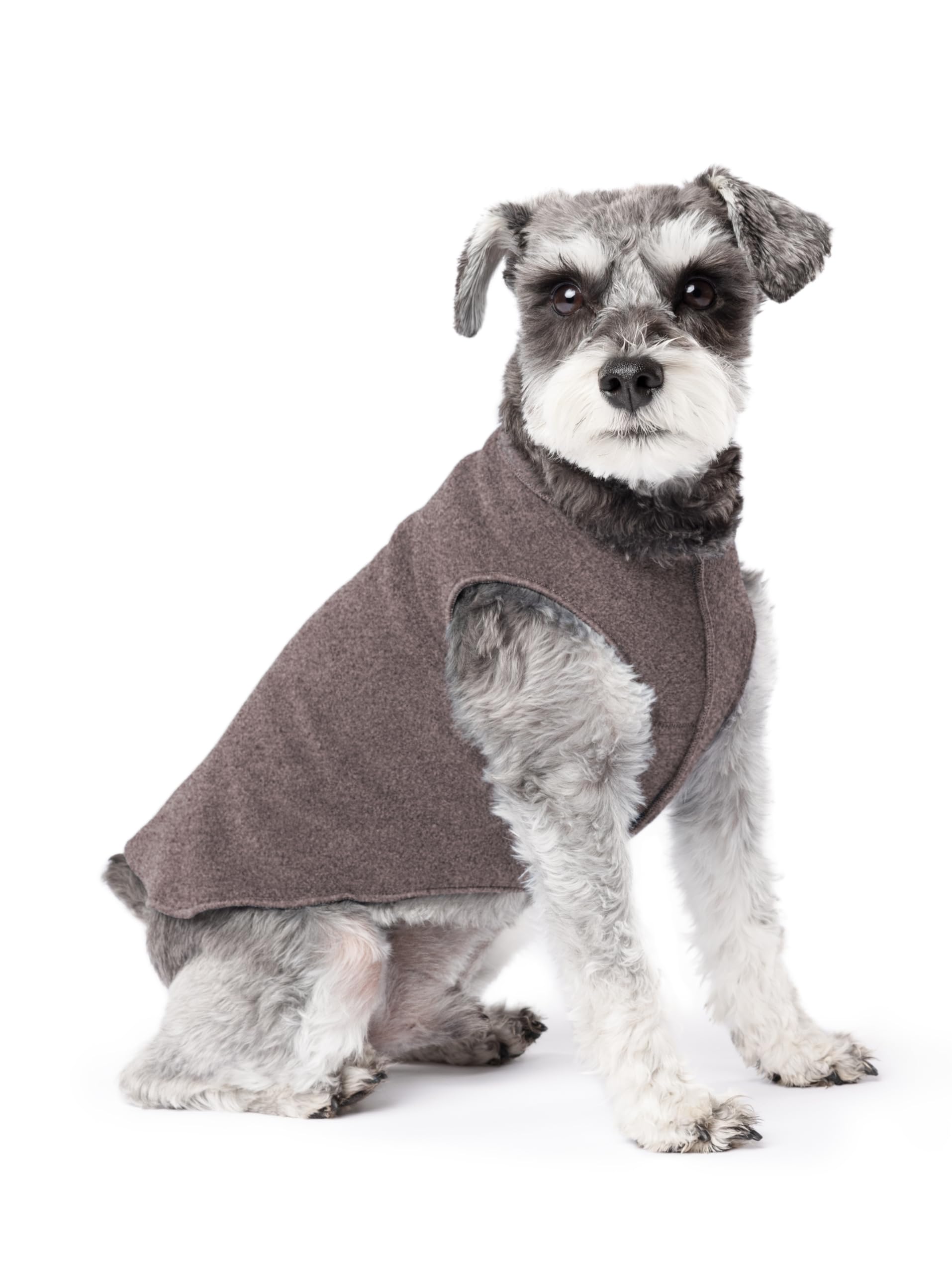 Gold Paw Stretch Fleece Dog Coat, Stretchy Pet Sweater, Machine Washable Pullover For Winter And Fall, Charcoal, 10