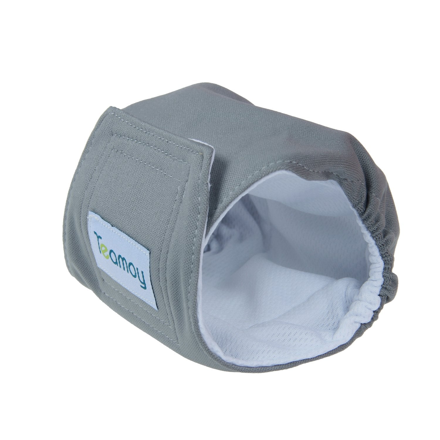 Teamoy 4Pcs Reusable Wrap Diapers For Male Dogs, Washable Puppy Belly Band (Xs, Black+ Gray+ Green+ Purple)