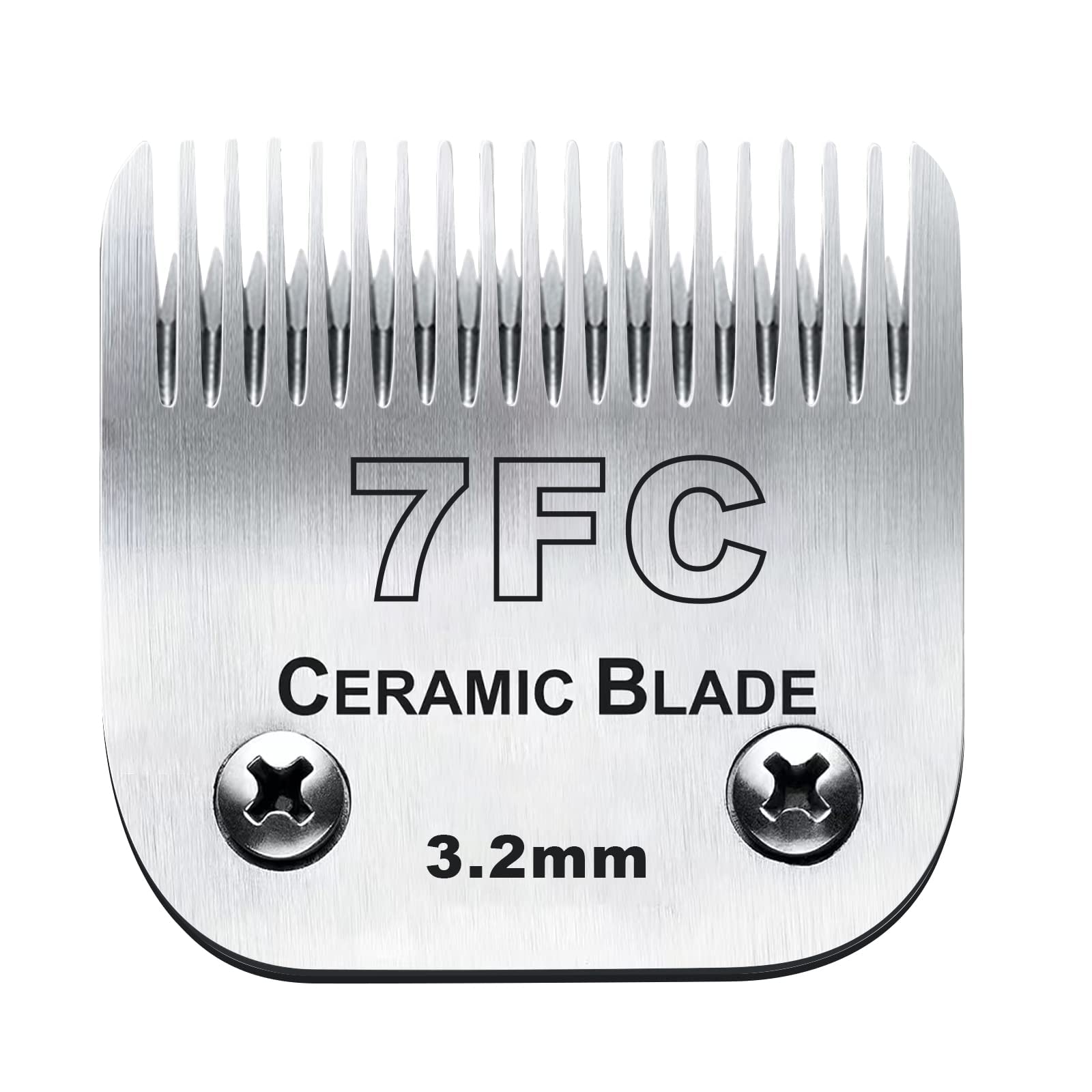 7Fc Blade Dog Grooming Clipper Blade Compatible With Andis Pet Clipper/Oster A5/Wahl Km Series Dog Clipper,Ceramic Blade & Stainless Steel Blade