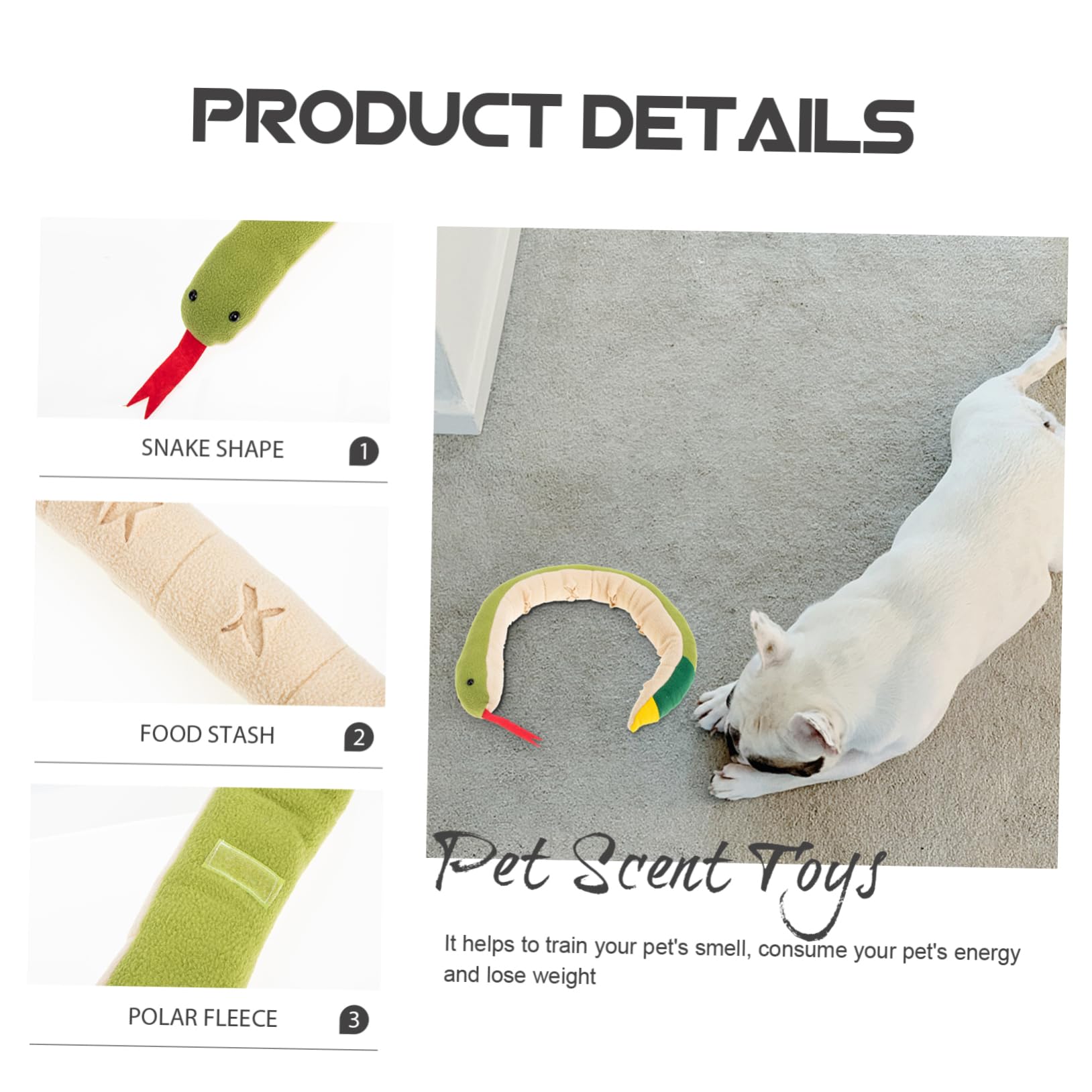 Parliky Portable Snuffle Snake Toy for Puppies Multi-Function Snuffle Mat for Dogs Interactive Treat Hiding Puzzle High-Grade Po