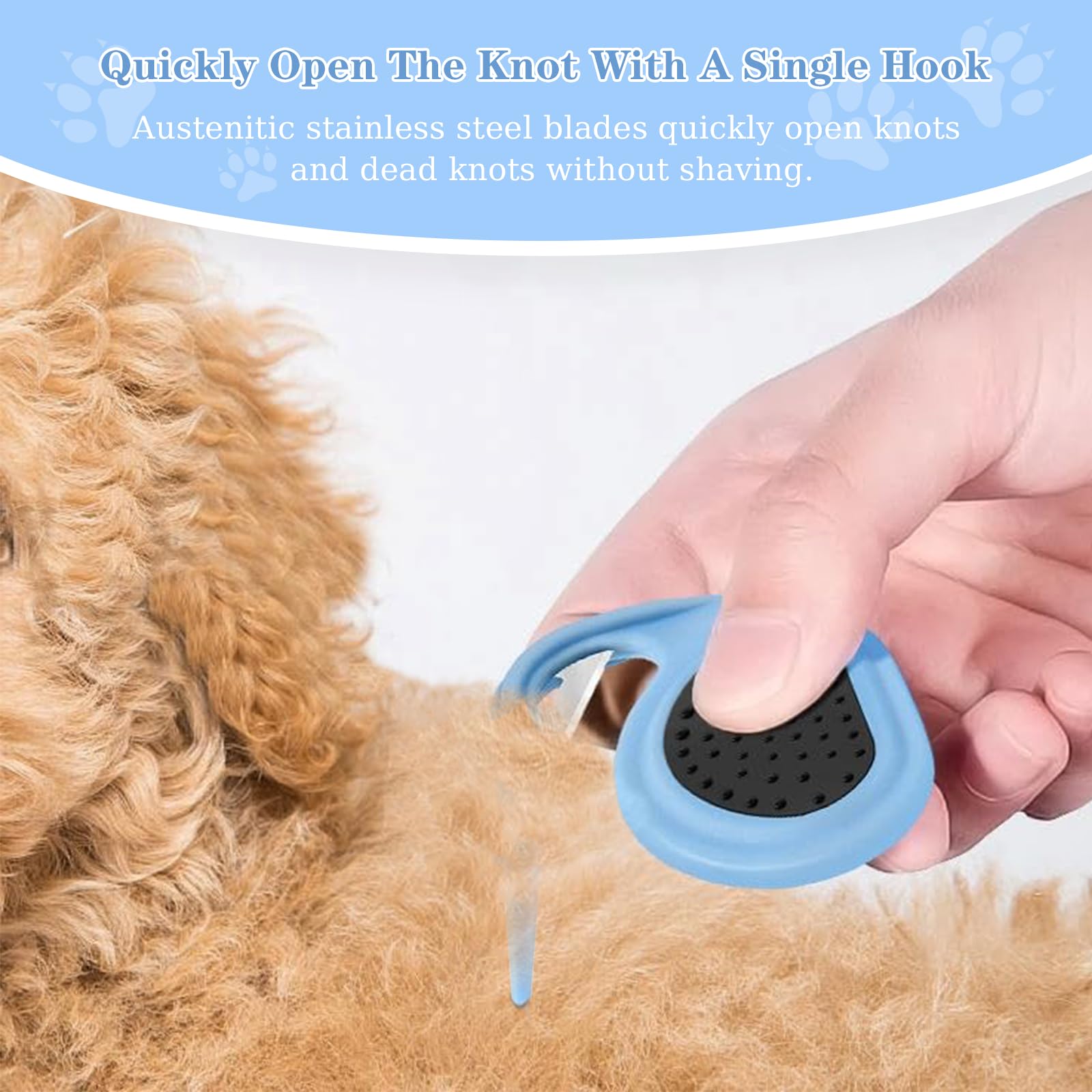 Knotting And Grooming Comb - Multifunctional Pet Hair Removal Tool For Cats, Dogs, Knot Remover And Opener For Loose, Knotted Ha