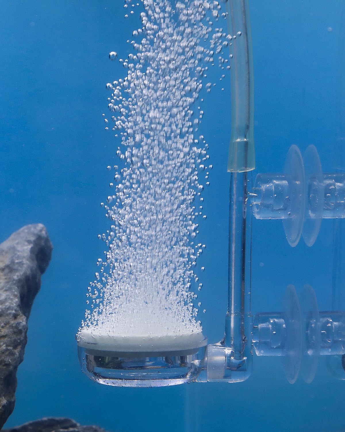 Pawfly Aquarium Air Stone Disc, 1 Inch Small Fish Tank Air Stone Kit Ultra-High Dissolved Bubbler Airstone with Accessories for 