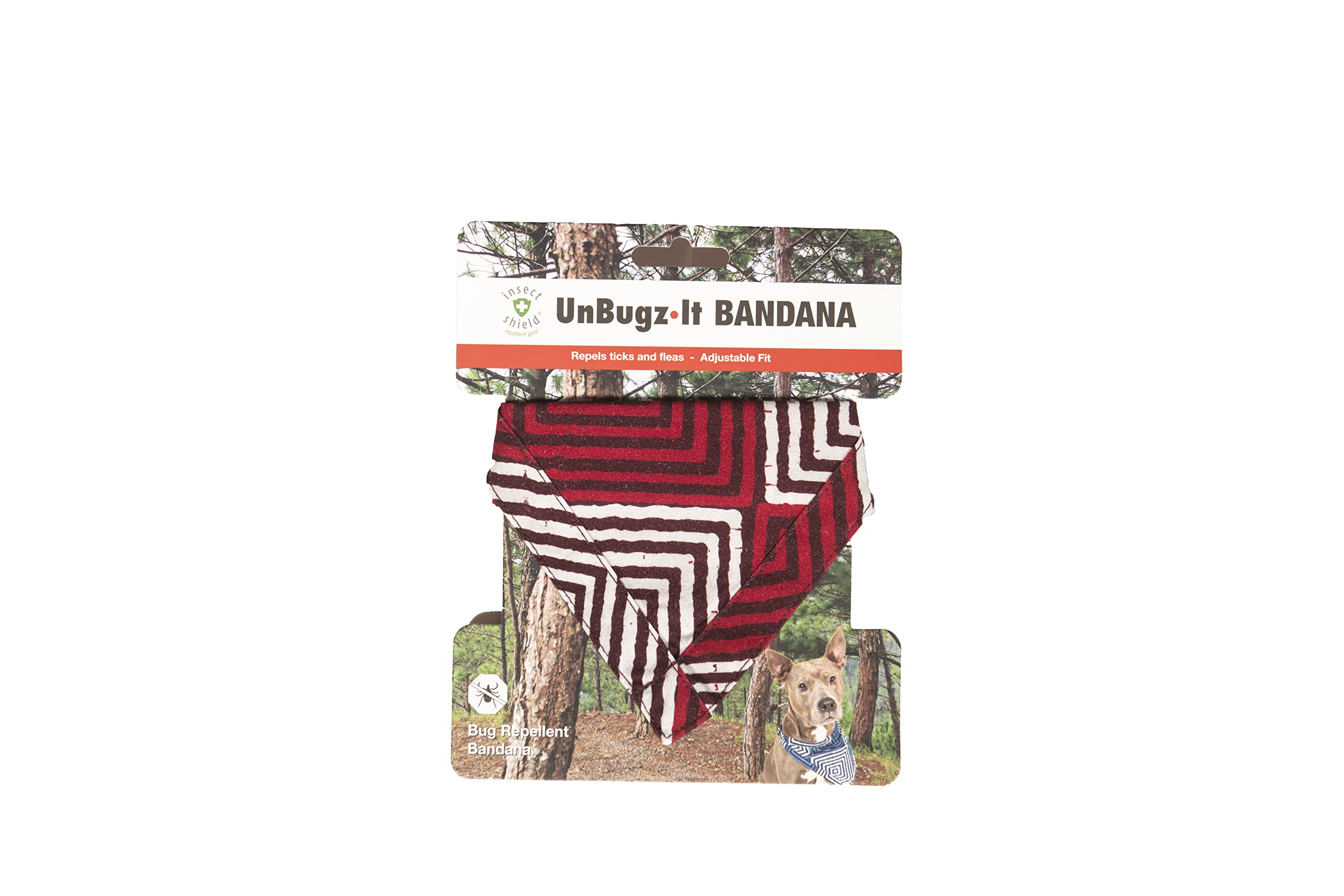 Dog Gone Smart Pet Products Unbugz-It Bandana, Large, Square Red (13' X 8')