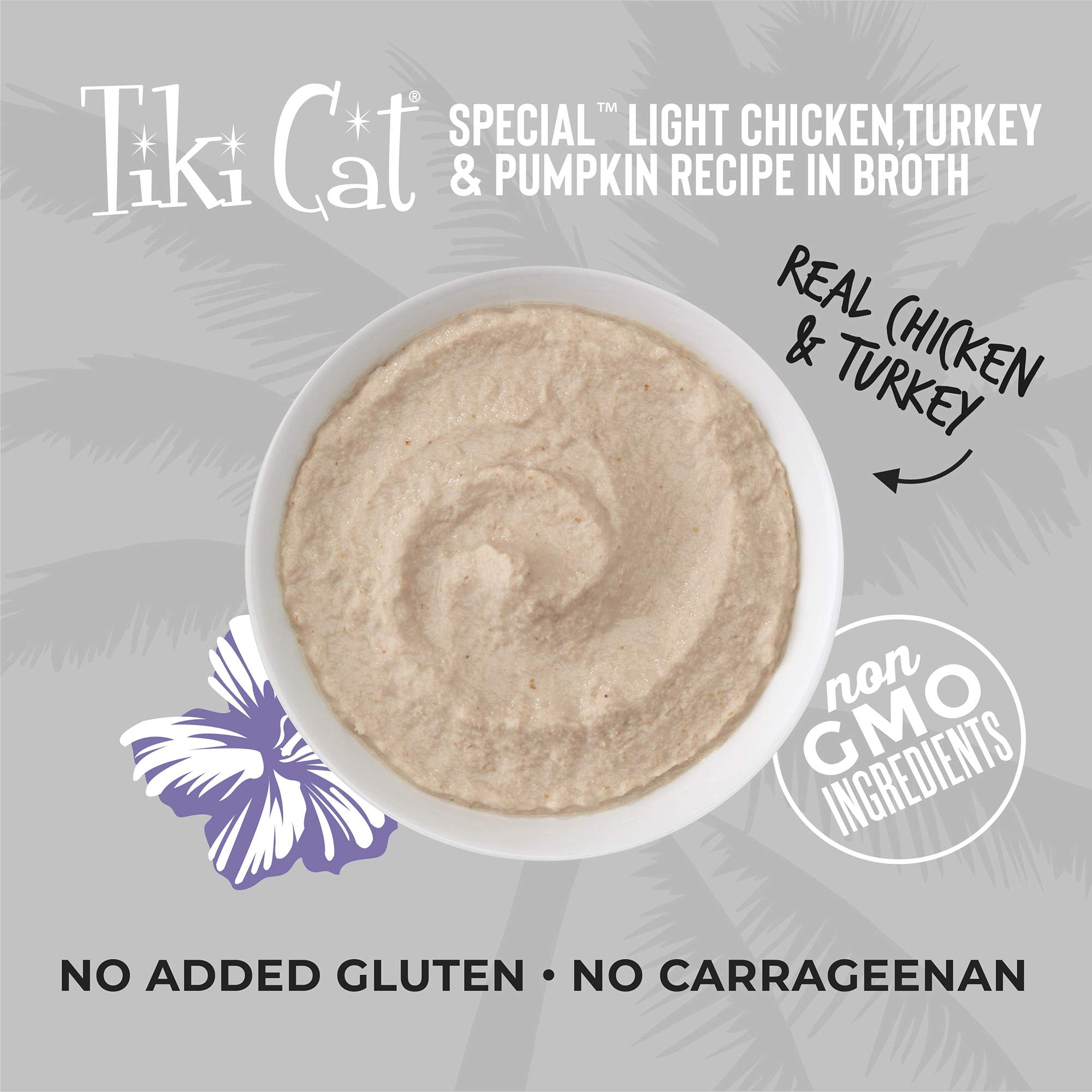 Tiki Cat Solutions Light Mousse, Chicken, Turkey & Pumpkin, Formulated to Support Healthy Trim and Fit, Functional Wet Cat for A