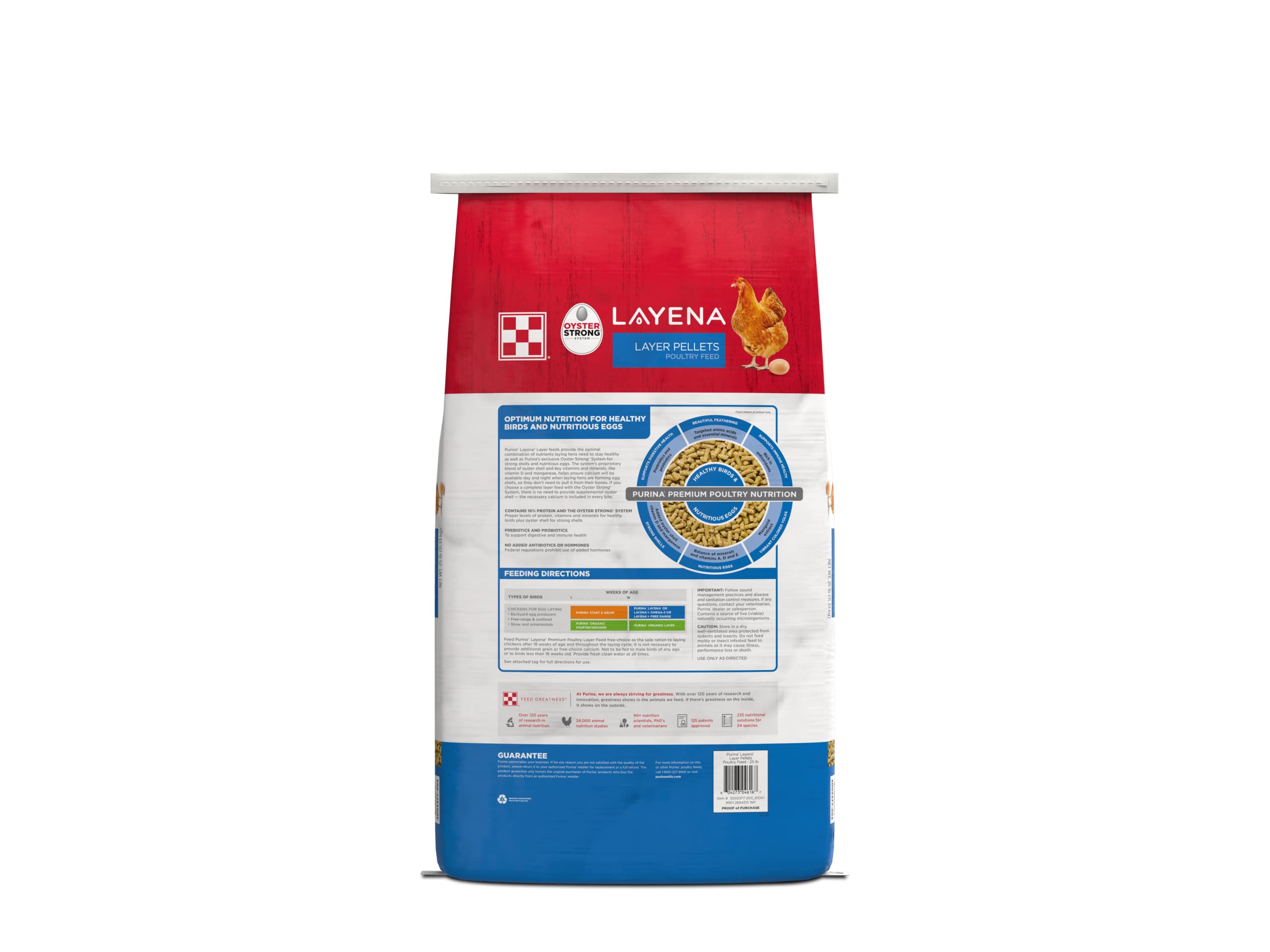 Purina, Layena Pellets, Chicken Feed for Laying Hens, 25 lbs