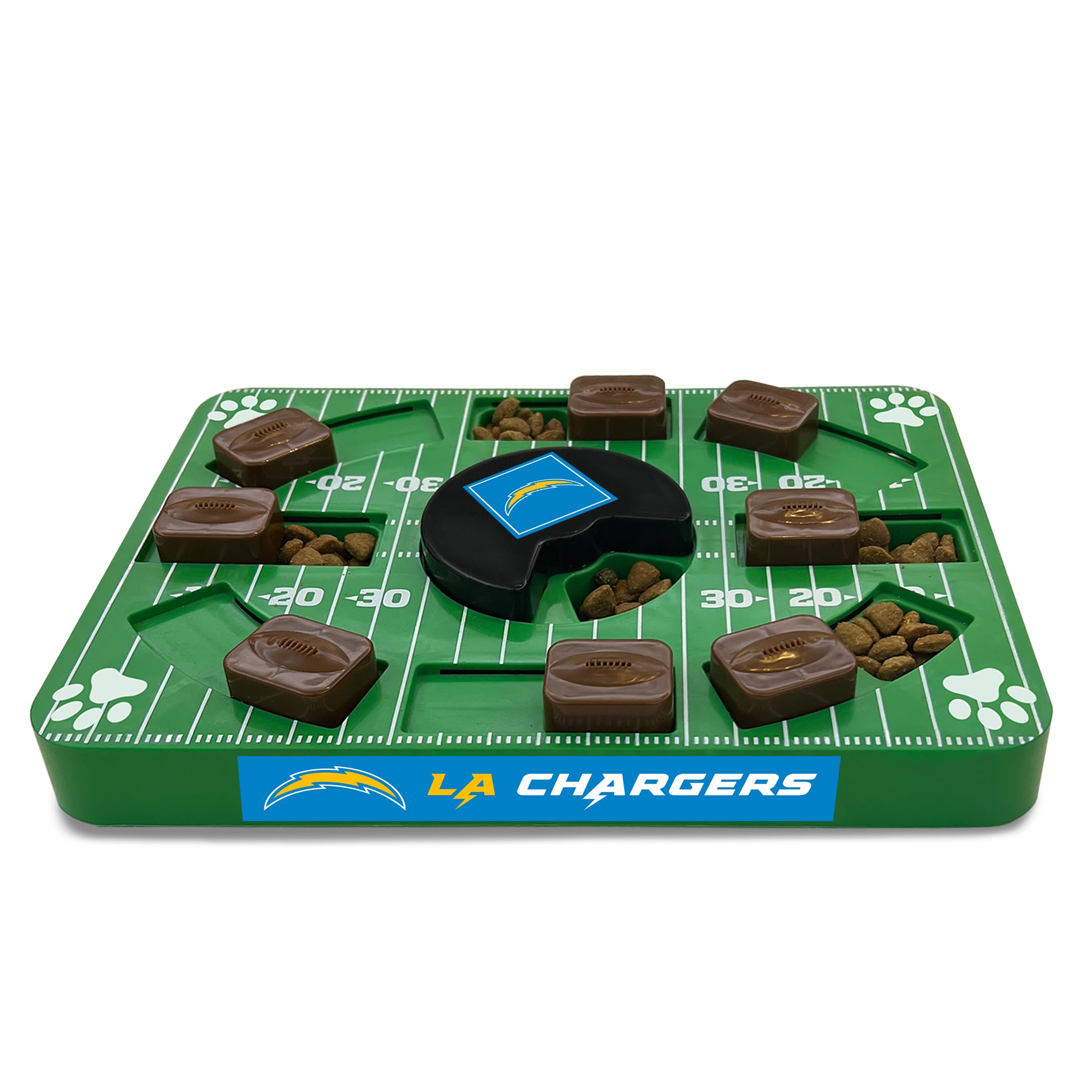 Pets First Nfl Los Angeles Chargers Puzzle Toy - Interactive Dog Puzzle Treat Toy