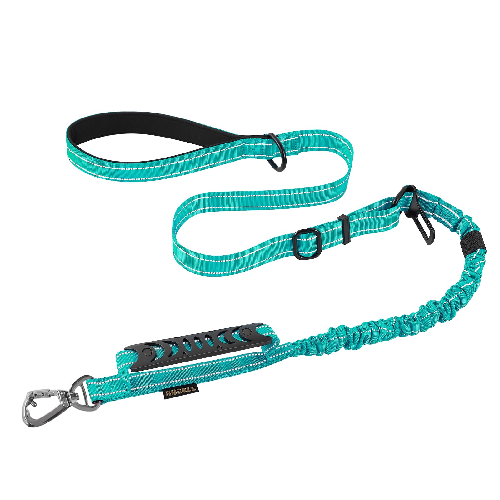 AUBELL Heavy Duty Reflective Dog Leash with Padded Handle, 4FT/6FT, for Large & Medium Dogs, Teal, Nylon, Tactical Design