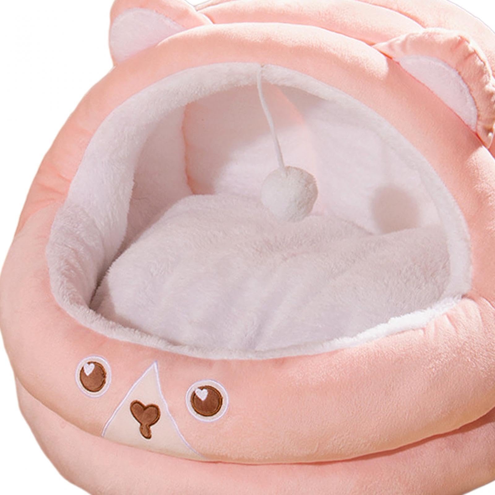 APIRILY Semi Enclosed Pet Cat Nest Indoor Furniture Dog Cat Bed for Dog Kitten Puppy Pink | Pet Supplies | Cat Supplies | Beds