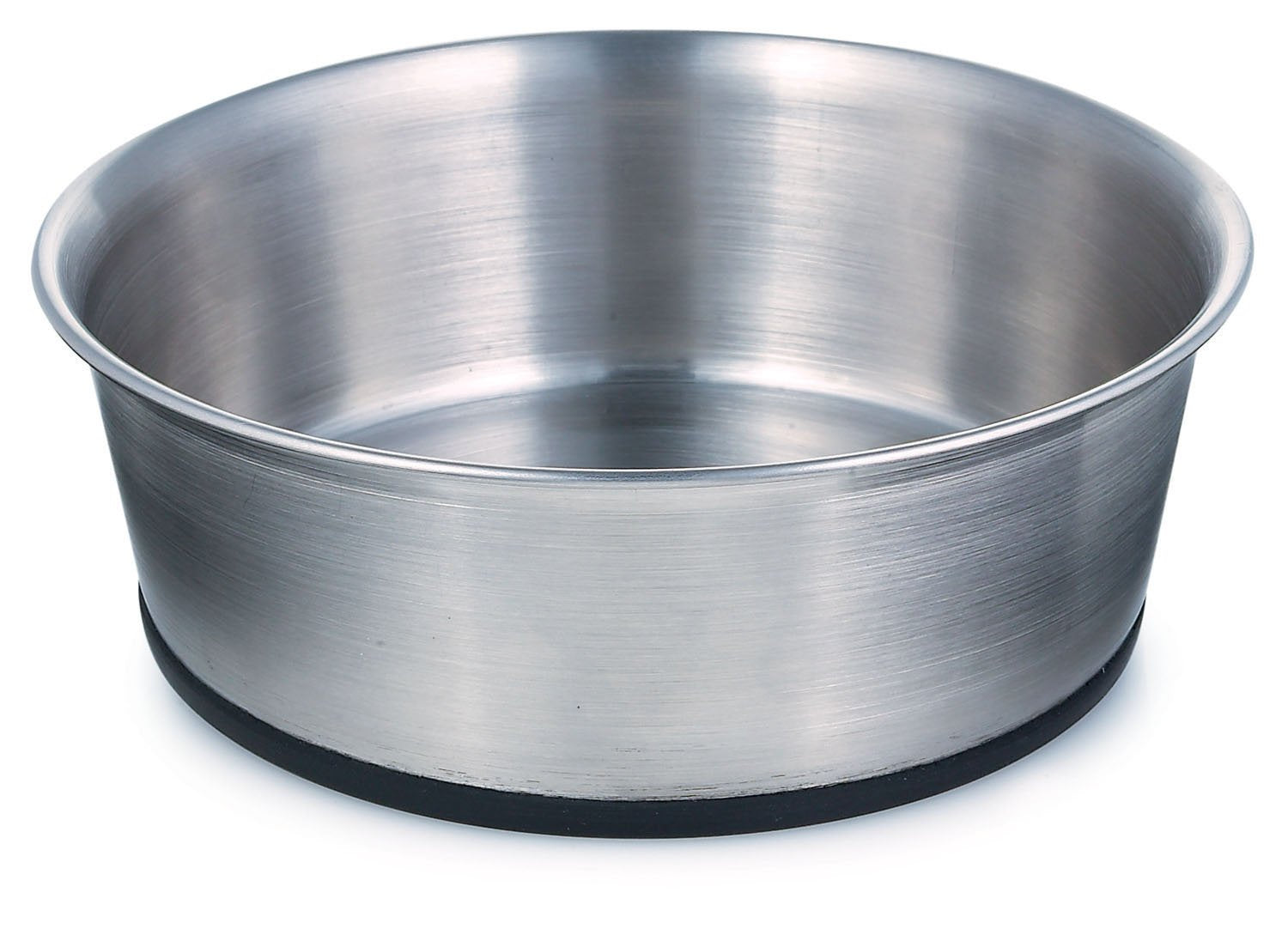 Proselect Stainless Steel Dog Bowl With Rubber Base, 5-1/4-Inch, 16-Ounce