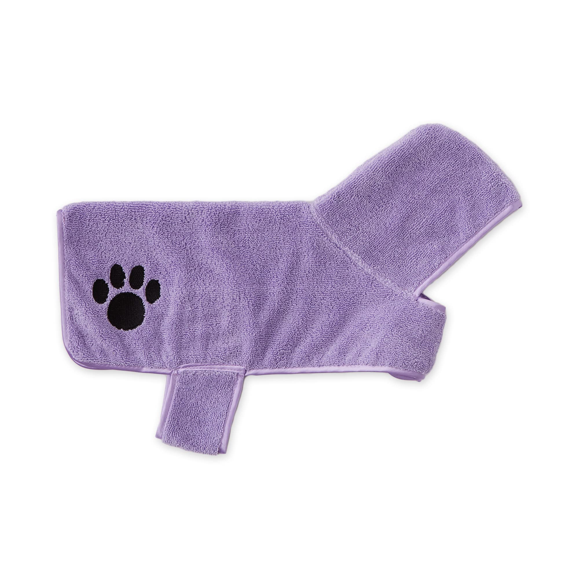 LAVENDER - EMBROIDERED PAW SMALL PET ROBE