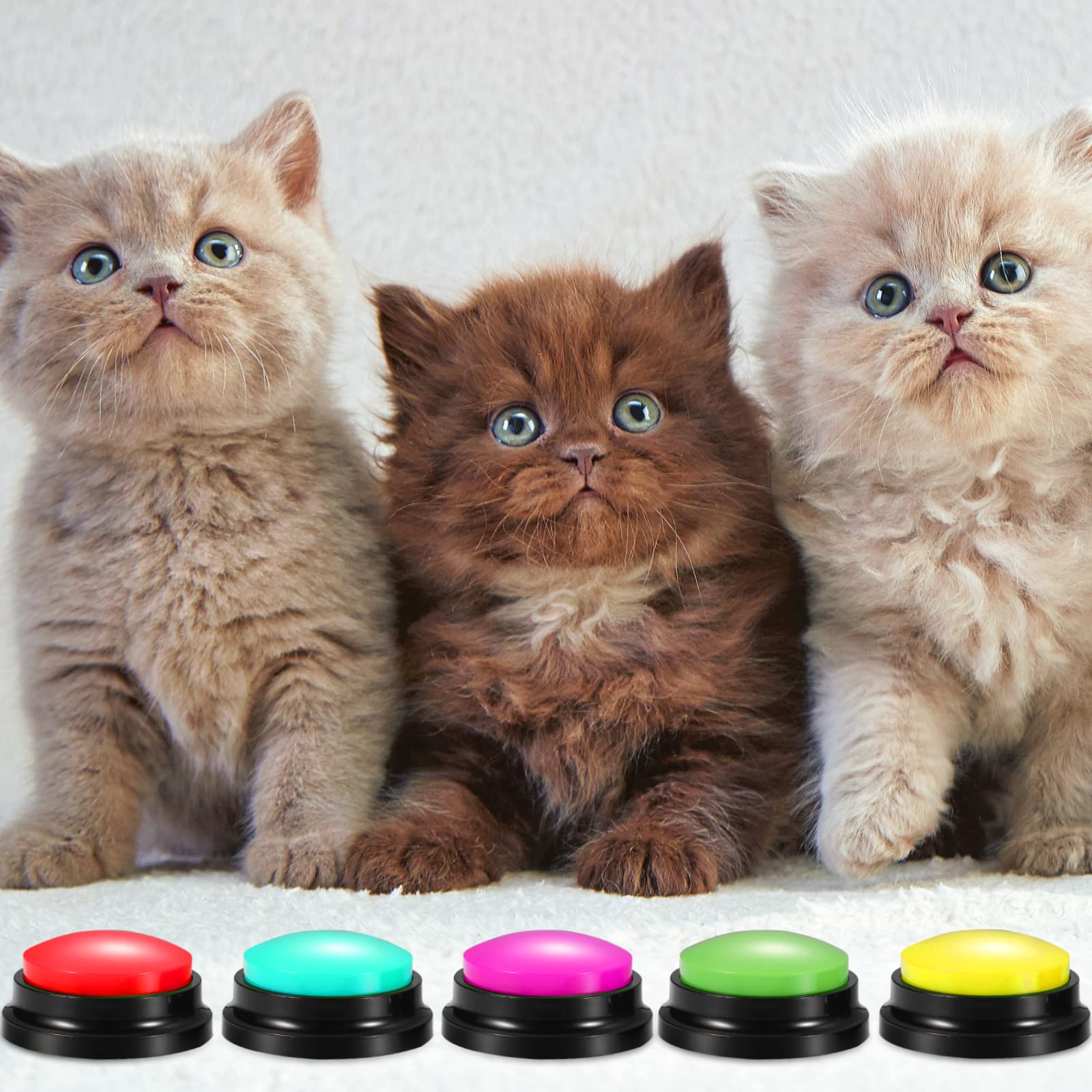 Chumia 12 Pcs Dog Buttons For Communication Dog Talking Voice Recording Buttons 30 Second Record & Playback Pet Speech Training Buzzers For Animal Office Home Game