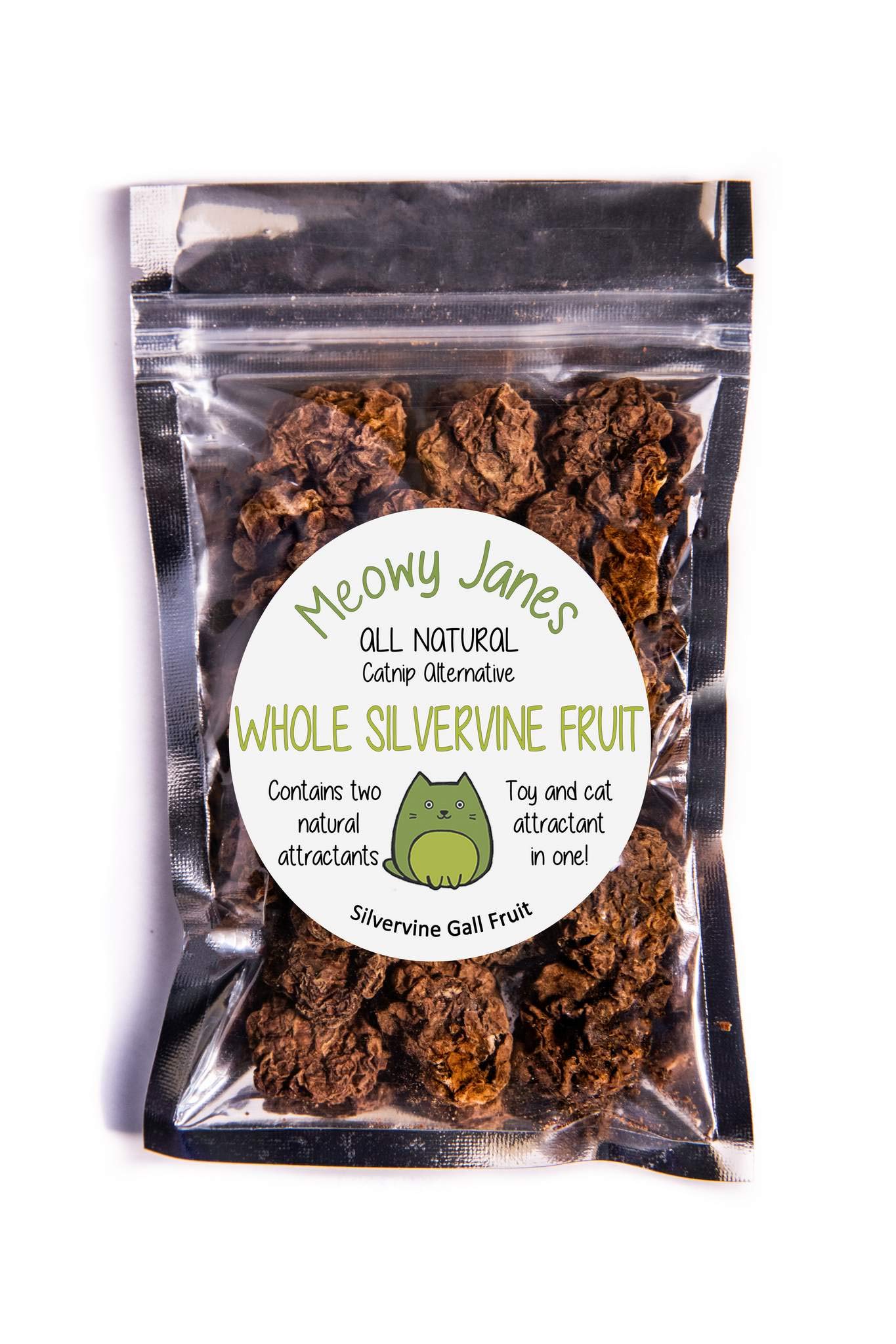 Meowy Janes Whole Silvervine Fruit- Dried Silvervine Gall Fruit- Actinidia Polygama - Cat Toy - Cat Treat