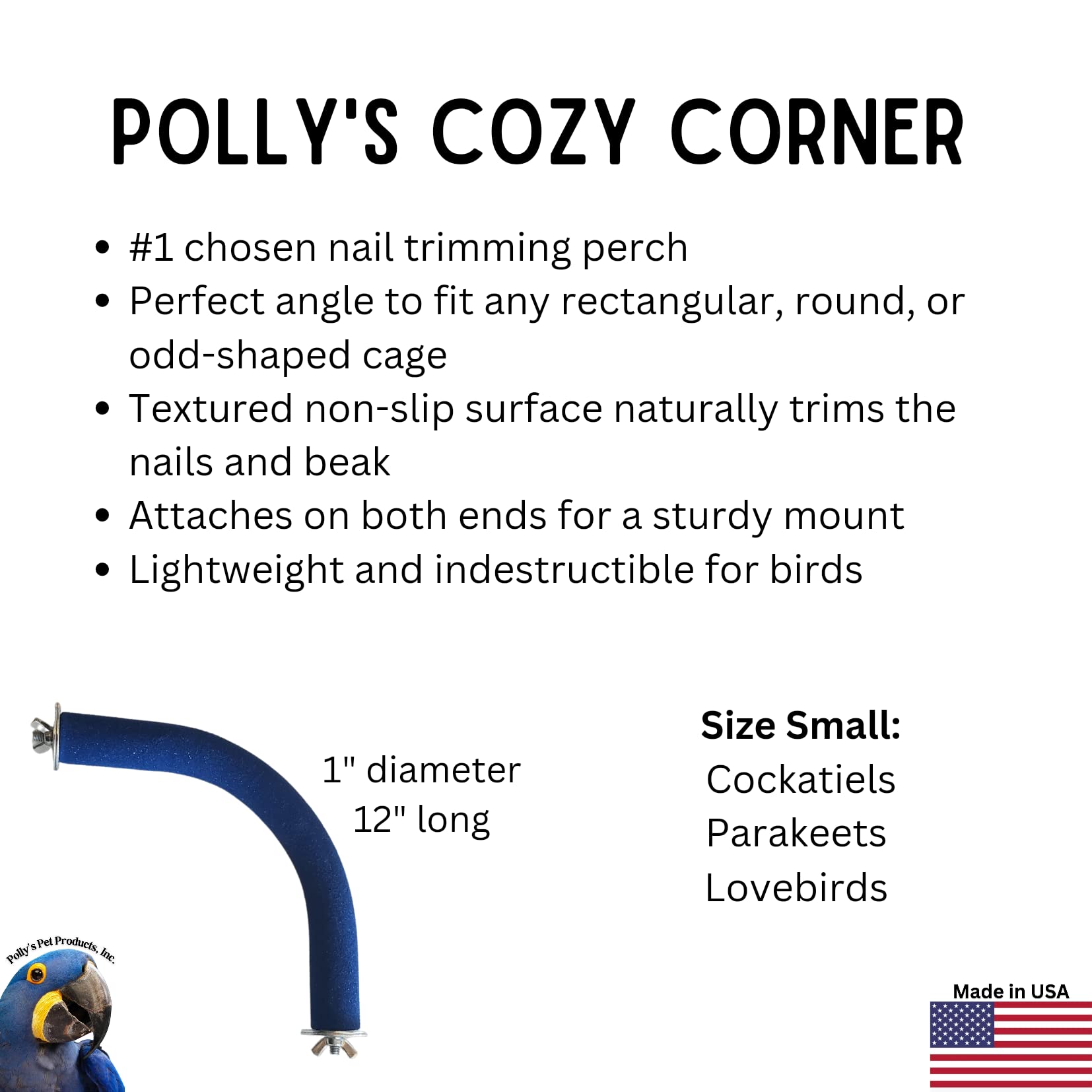 Polly'S Cozy Corner Bird Perch, Small