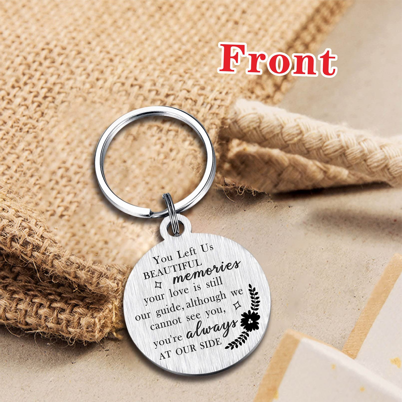 Resdink Bereavement Gifts For Loss Of Grandmother Grandma, Sympathy Keychain For Loss Of Grandmother, Memory Grandma Present