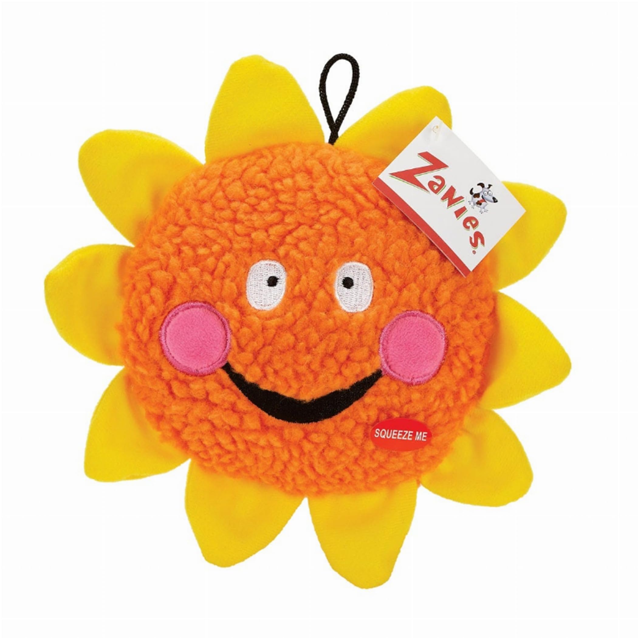 Zanies Smiling Sun Dog Toys, Orange Sun, 8'
