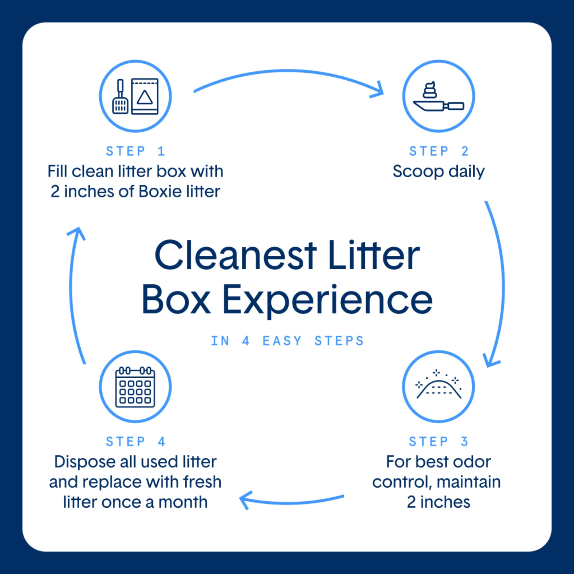 Boxie Probiotic Cat Litter, 40-Day Odor Control, Non-Clumping, Dust-Free, Crystal, 6lb, Multi-Cat