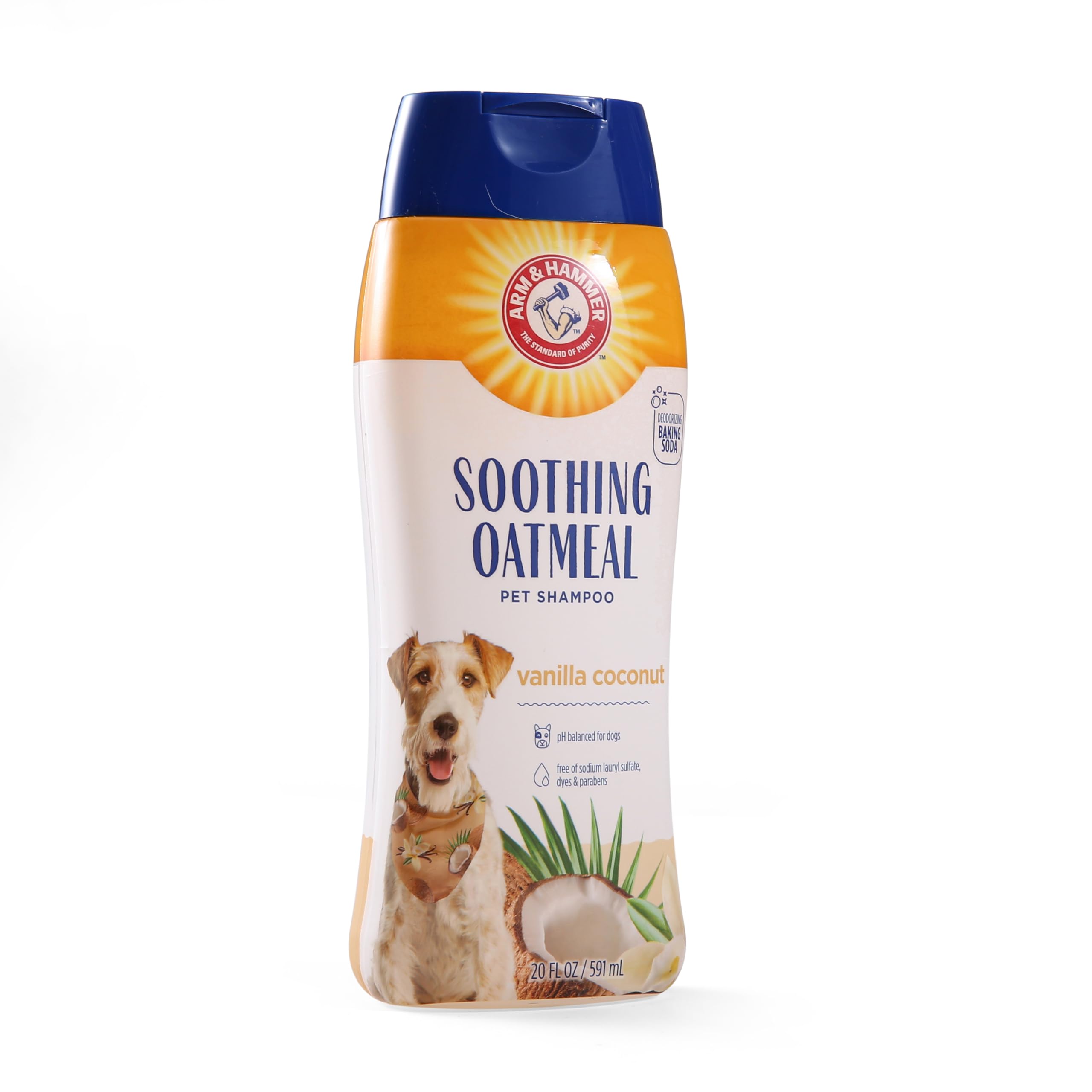 Arm & Hammer For Pets Soothing Oatmeal Pet Shampoo Moisturizing Dog Shampoo With Gentle Cleansing Formula Vanilla Coconut, 20 Ou