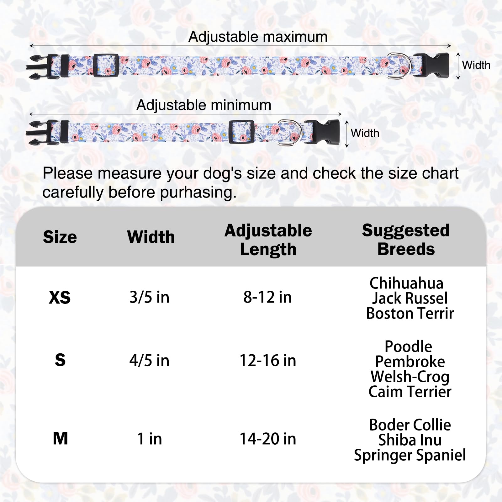 Dillybud Dog Collar And Leash Set For Medium Dogs, Adjustable Soft Puppy Collar With Quick Release Buckle, 5Ft Heavy Duty Nylon