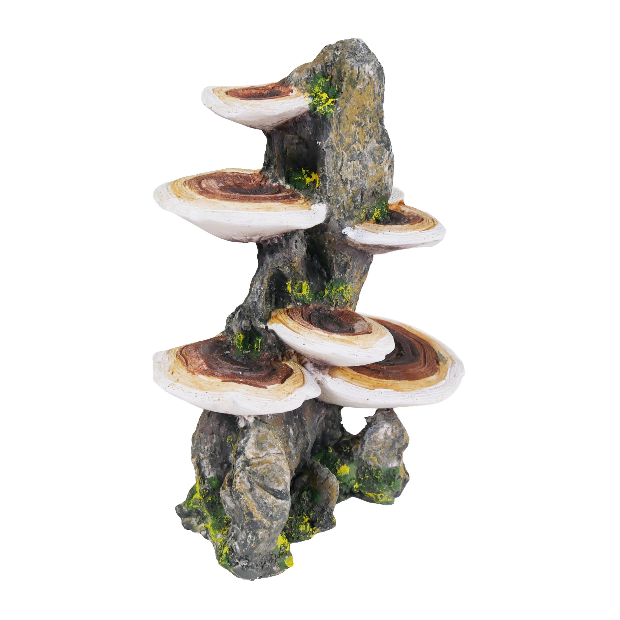 Penn-Plax Deco-Replicas Tree Trunk With Shelf Mushrooms Aquarium Decoration – Safe For Freshwater And Saltwater Fish Tanks – Medium
