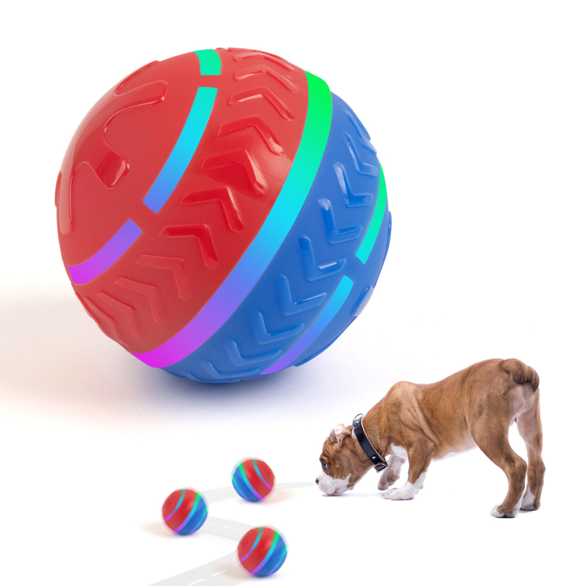 Pet Prime Interactive Dog Toy Ball, Durable 2 Modes Motion Active Rolling Ball For Dogs, Usb Rechargeable Automatic Self Moving 